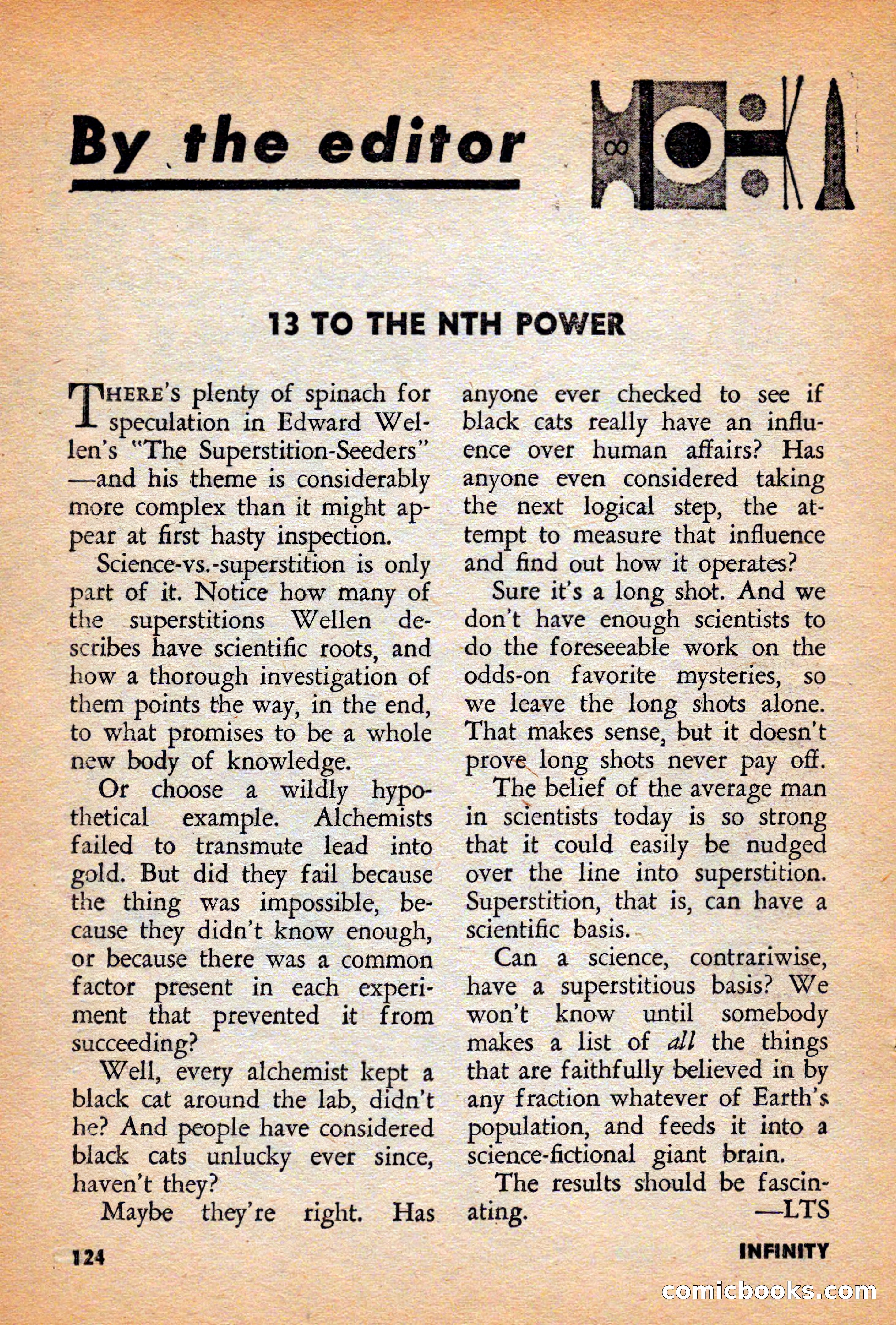 Infinity Science Fiction, December 1956 — page 124 of 132
