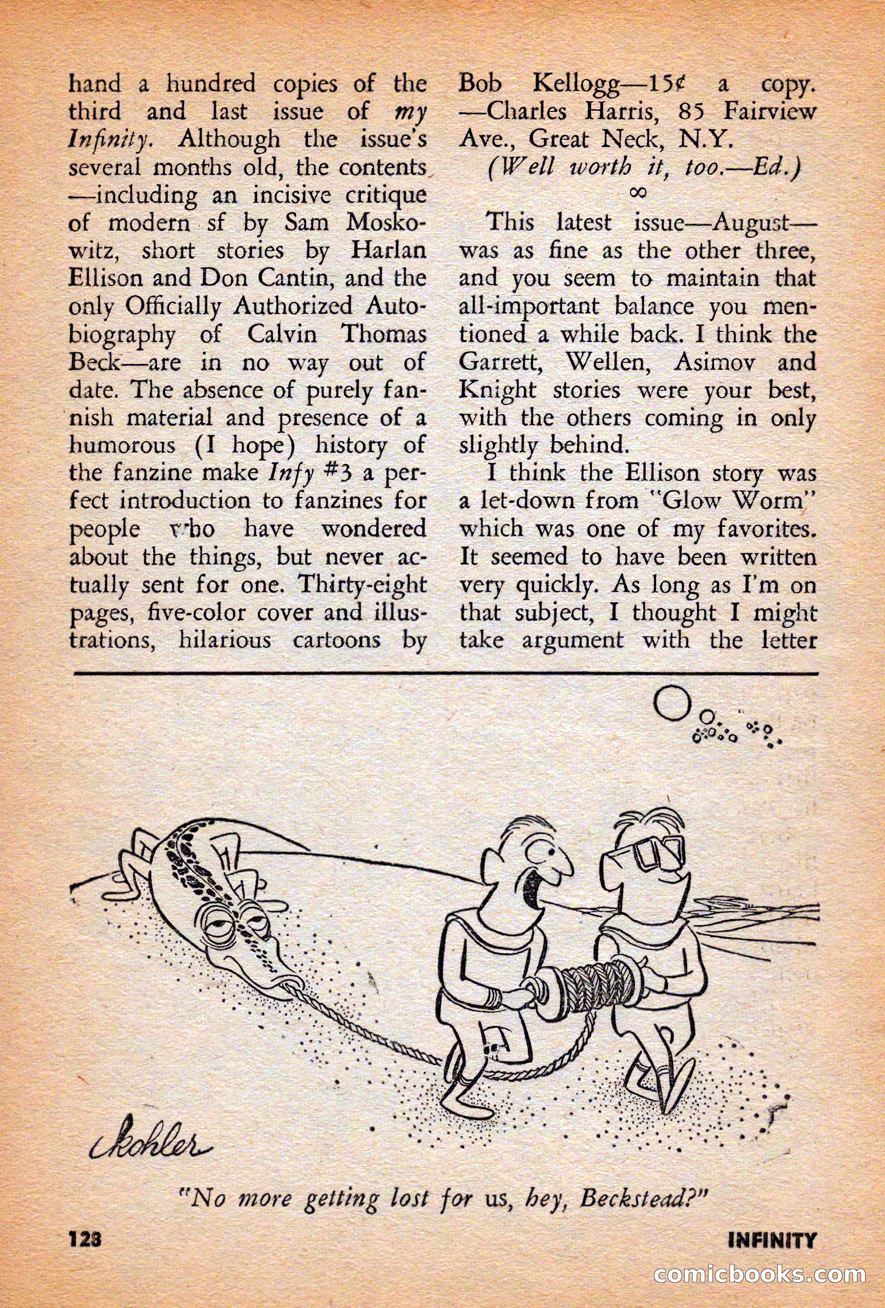Infinity Science Fiction, December 1956 — page 128 of 132