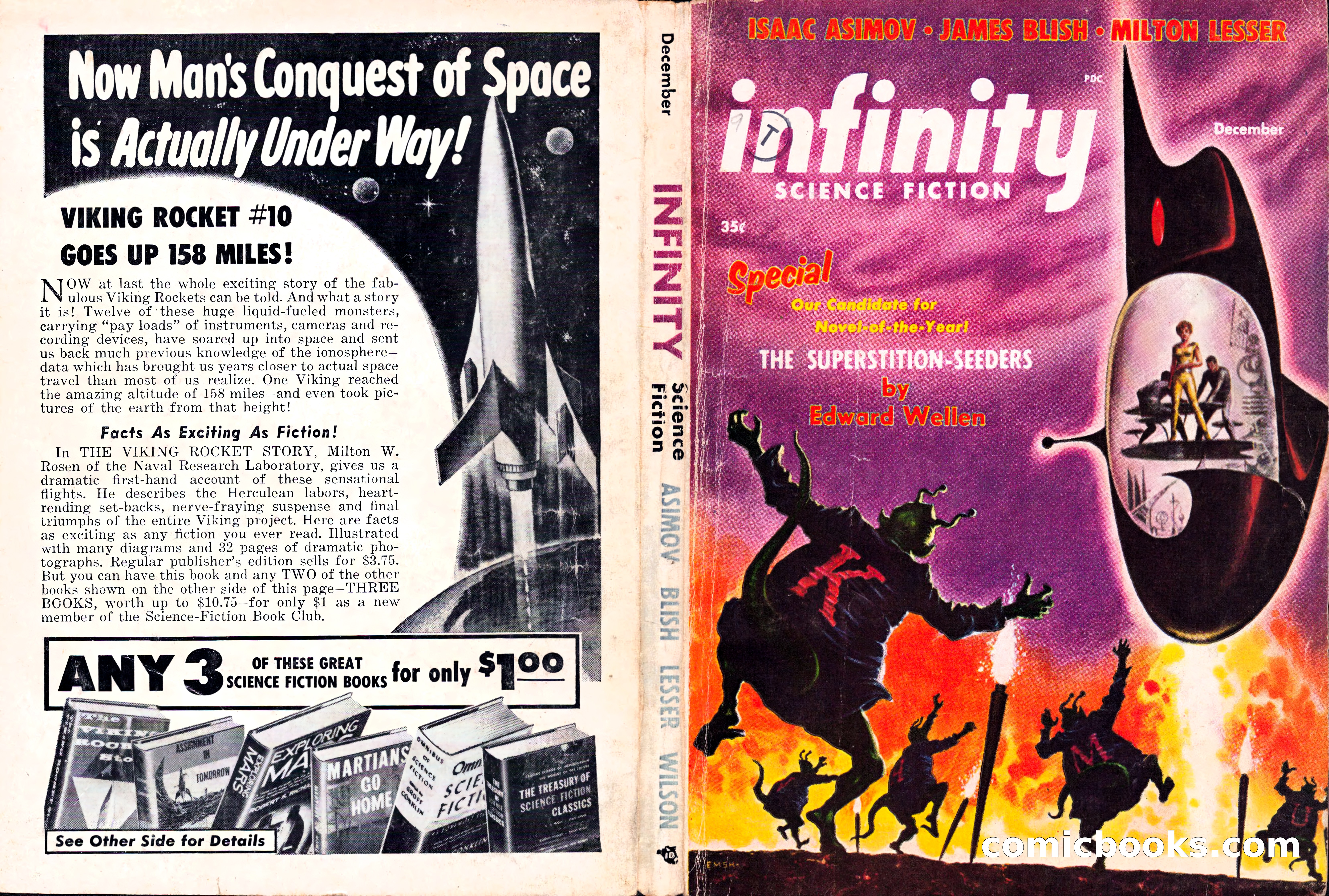 Infinity Science Fiction, December 1956 — page 132 of 132