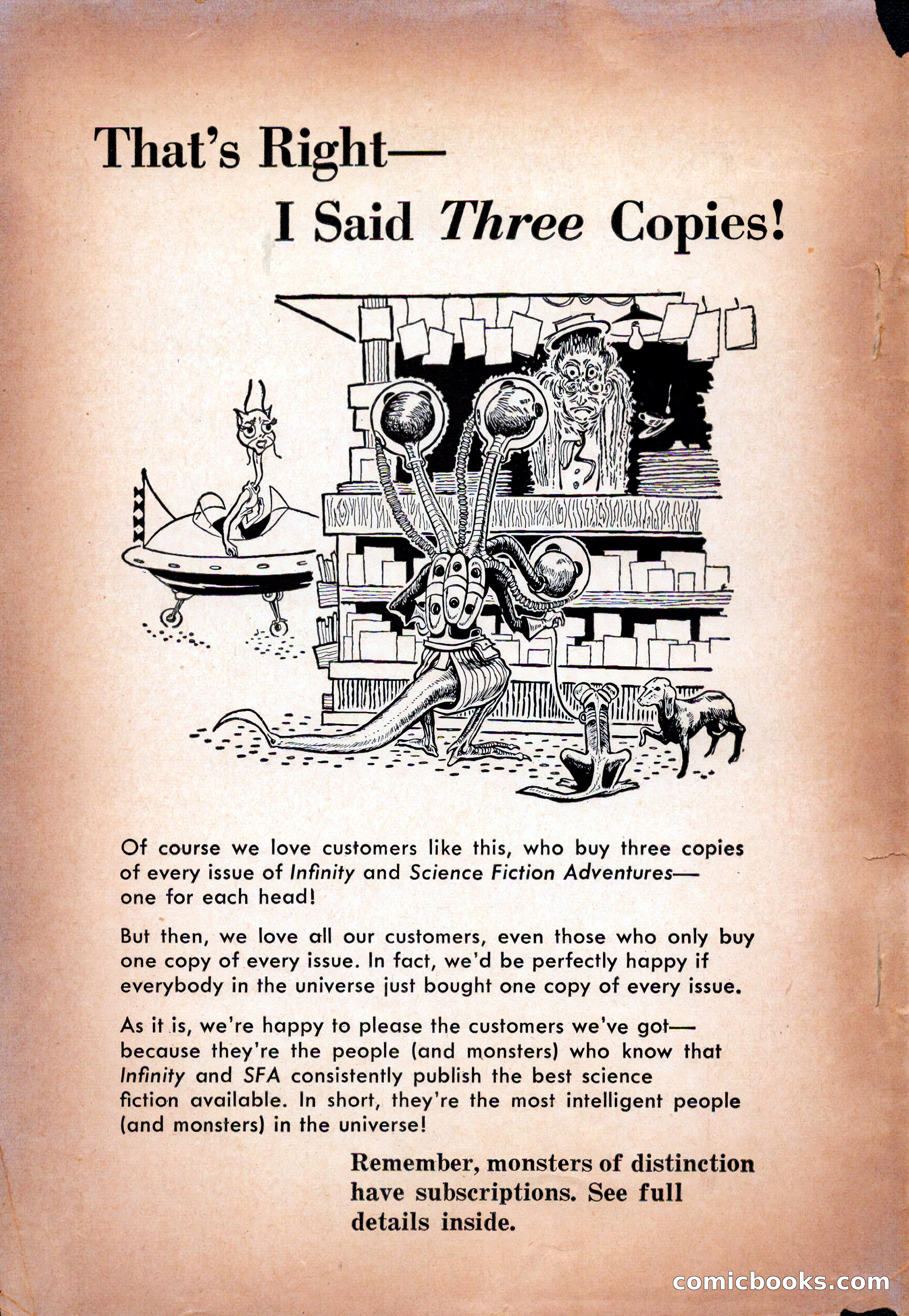 Infinity Science Fiction, August 1958 — page 2 of 132