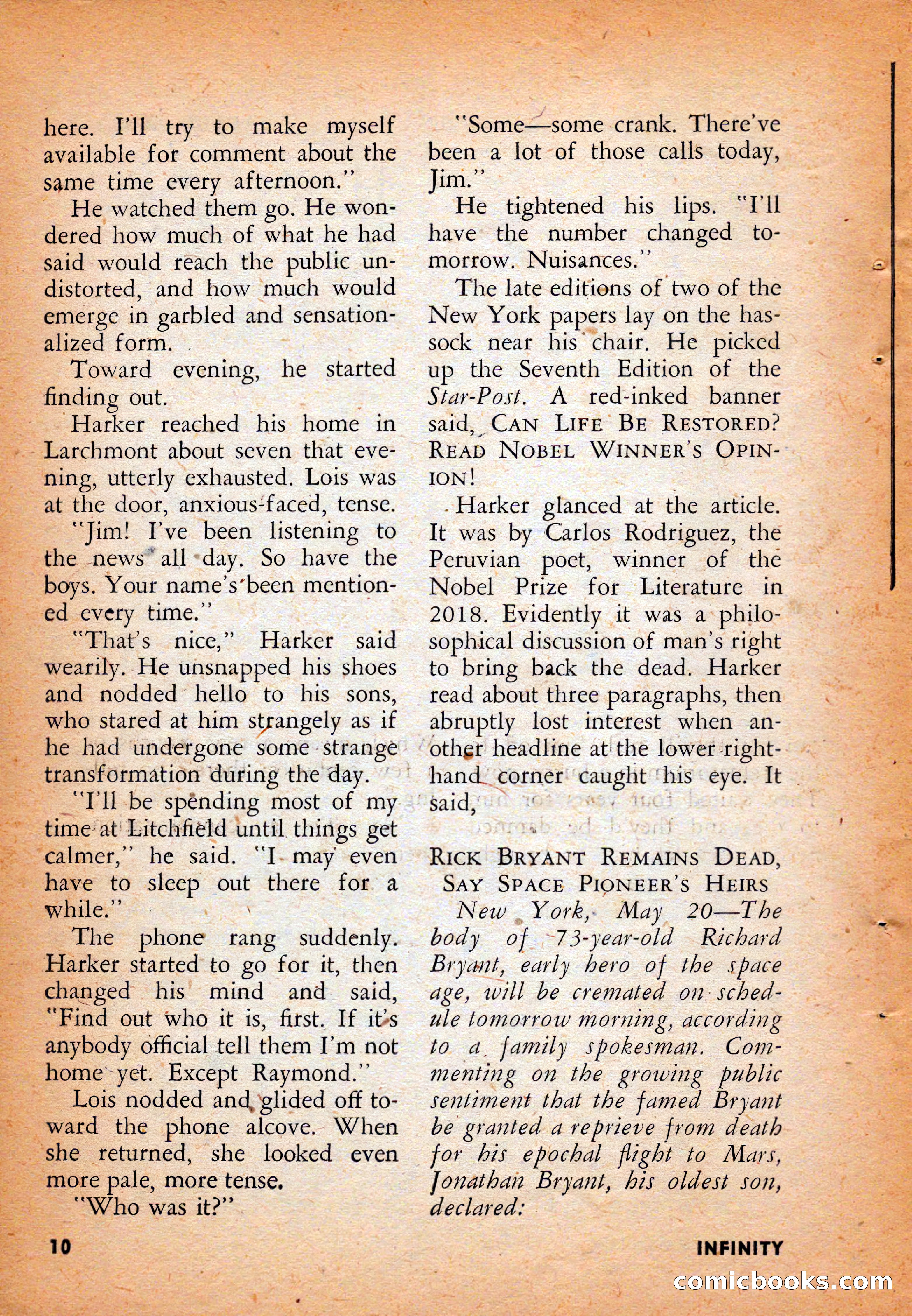 Infinity Science Fiction, August 1958 — page 10 of 132