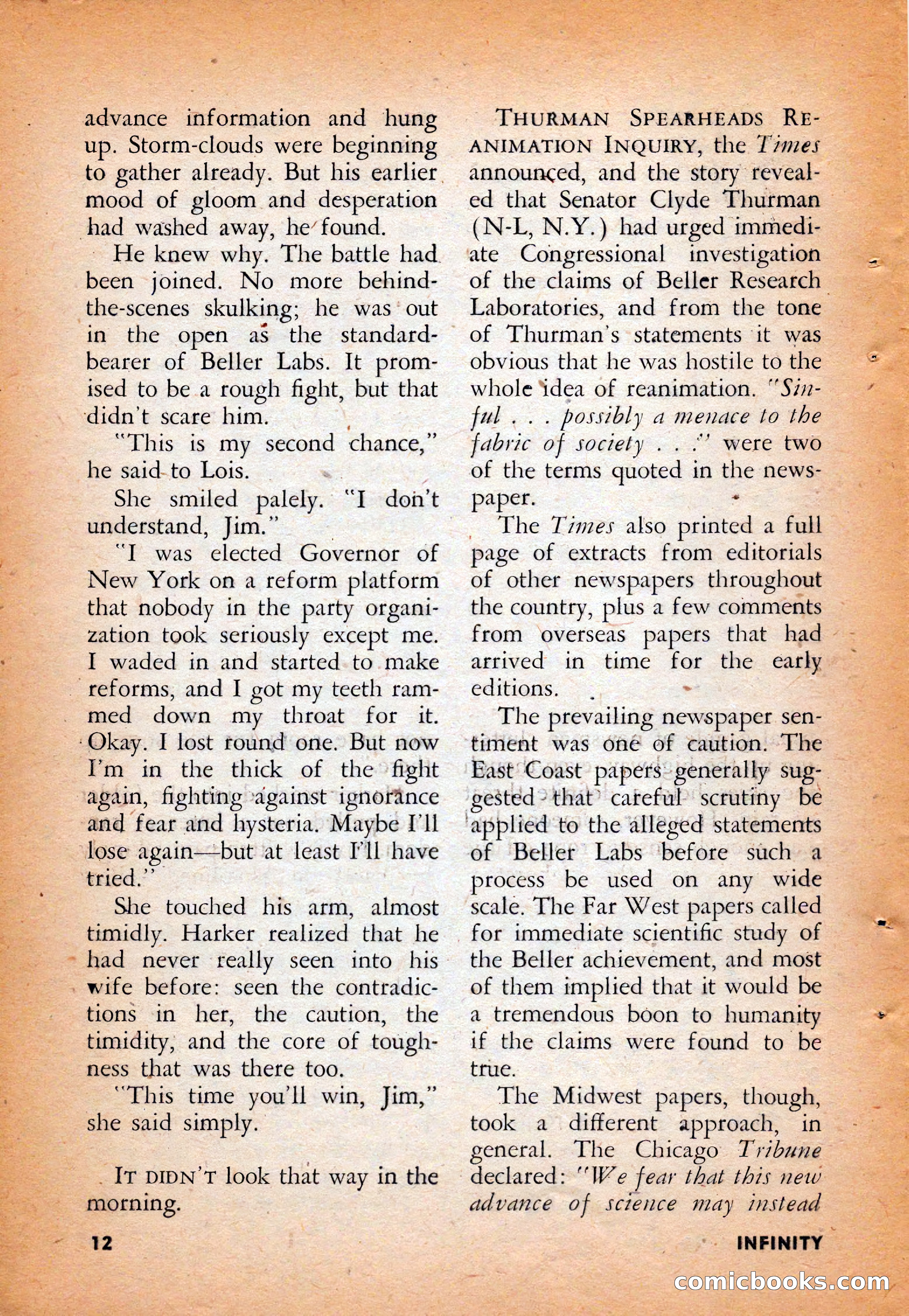 Infinity Science Fiction, August 1958 — page 12 of 132