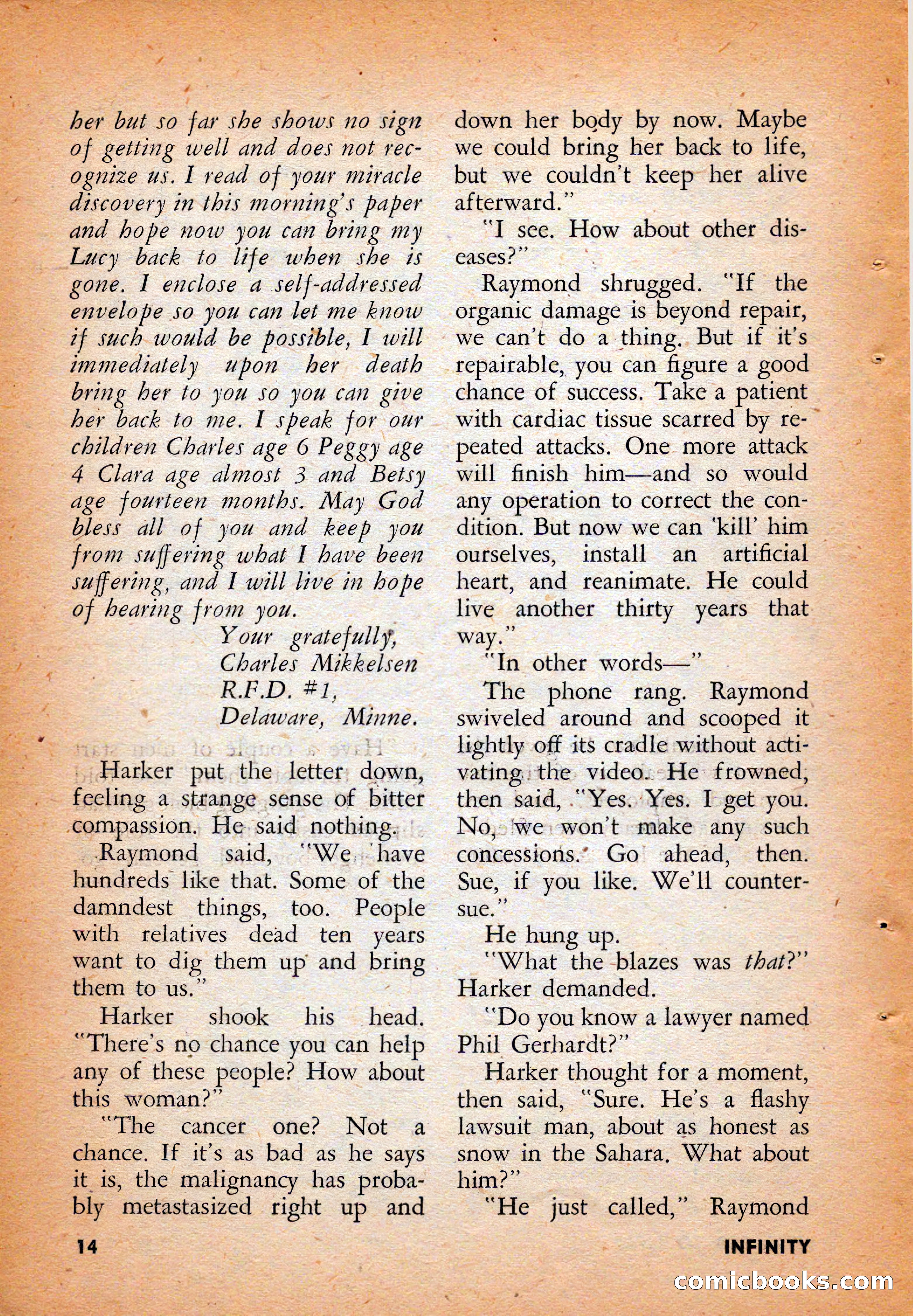 Infinity Science Fiction, August 1958 — page 14 of 132