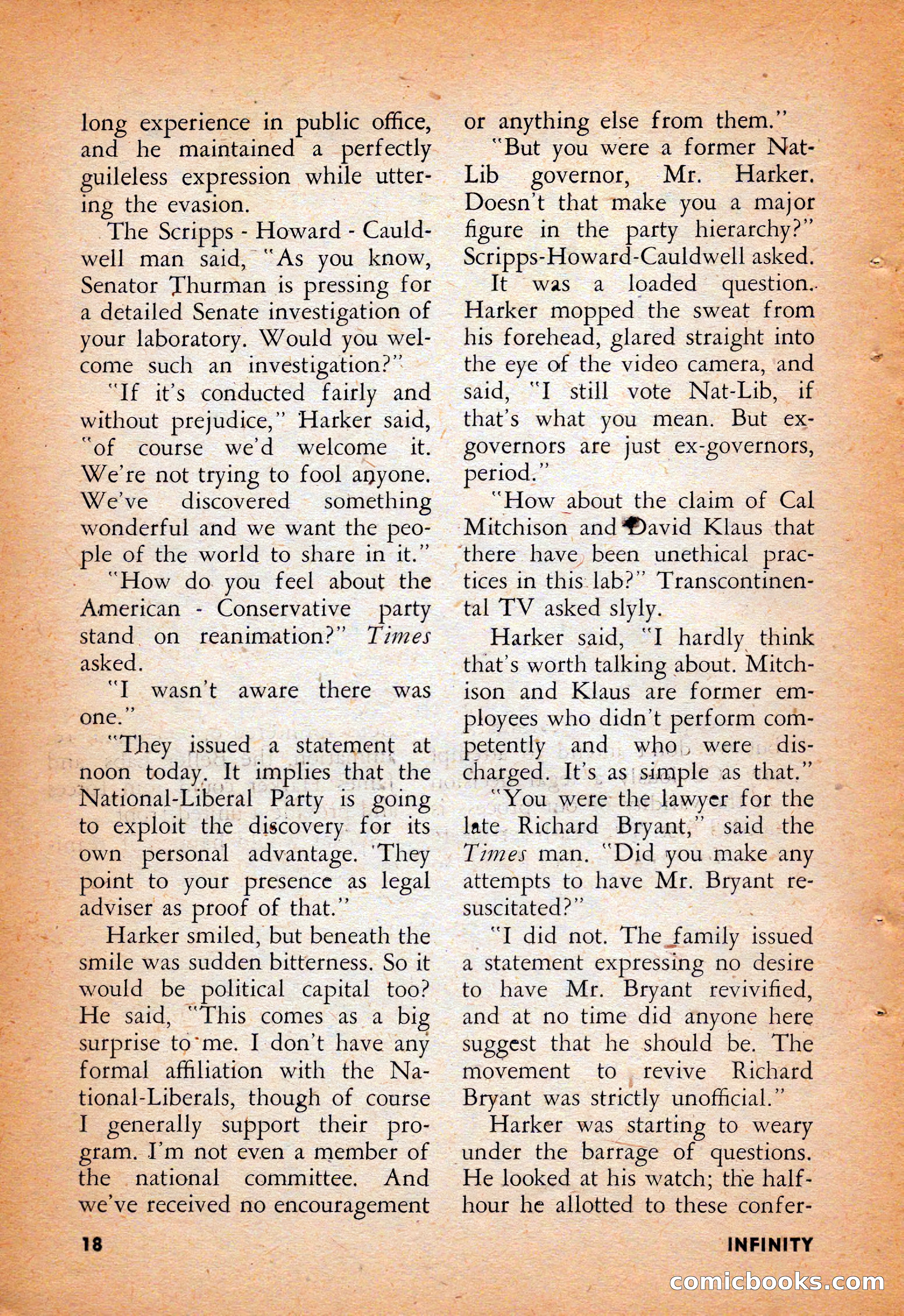 Infinity Science Fiction, August 1958 — page 18 of 132