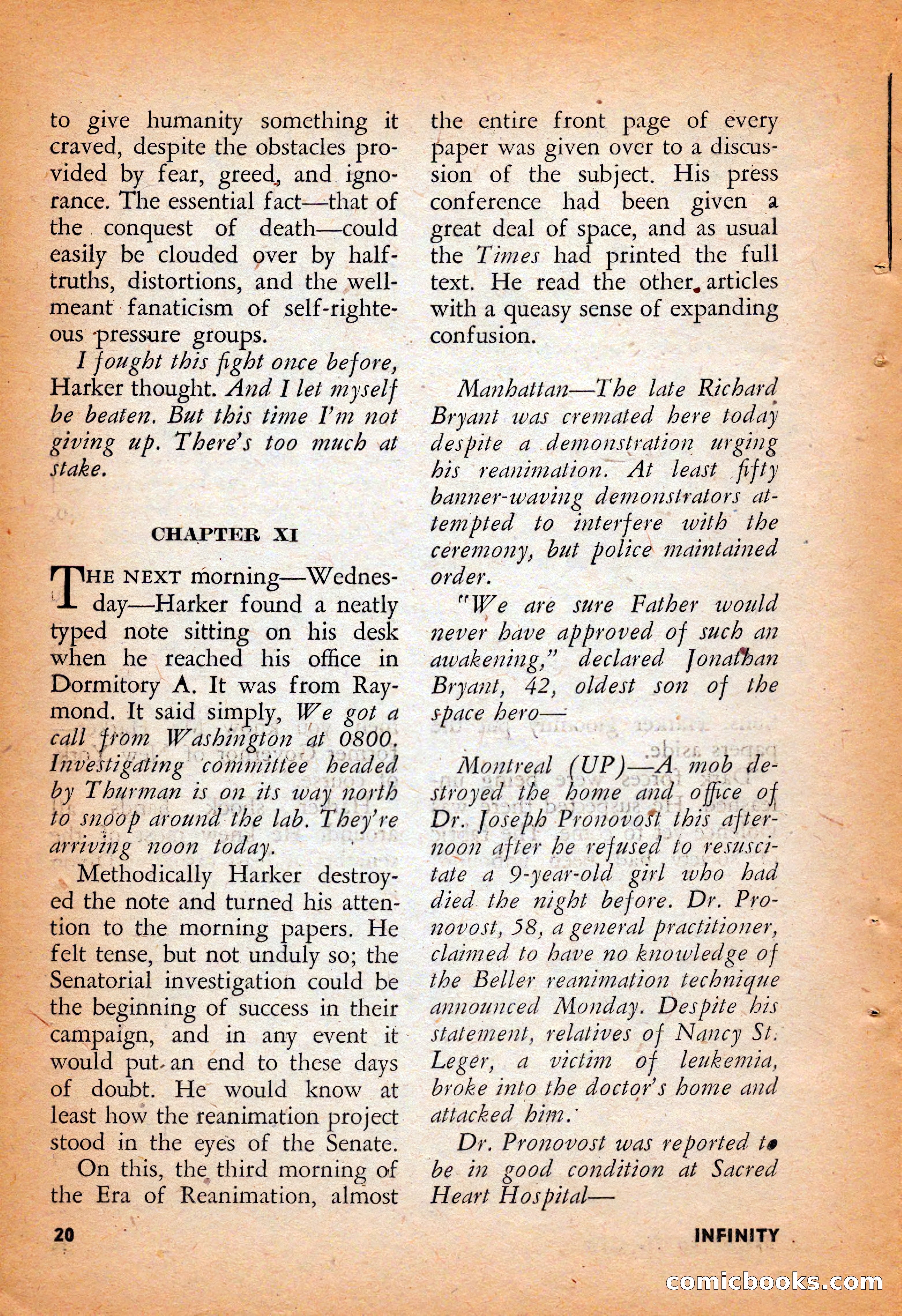 Infinity Science Fiction, August 1958 — page 20 of 132