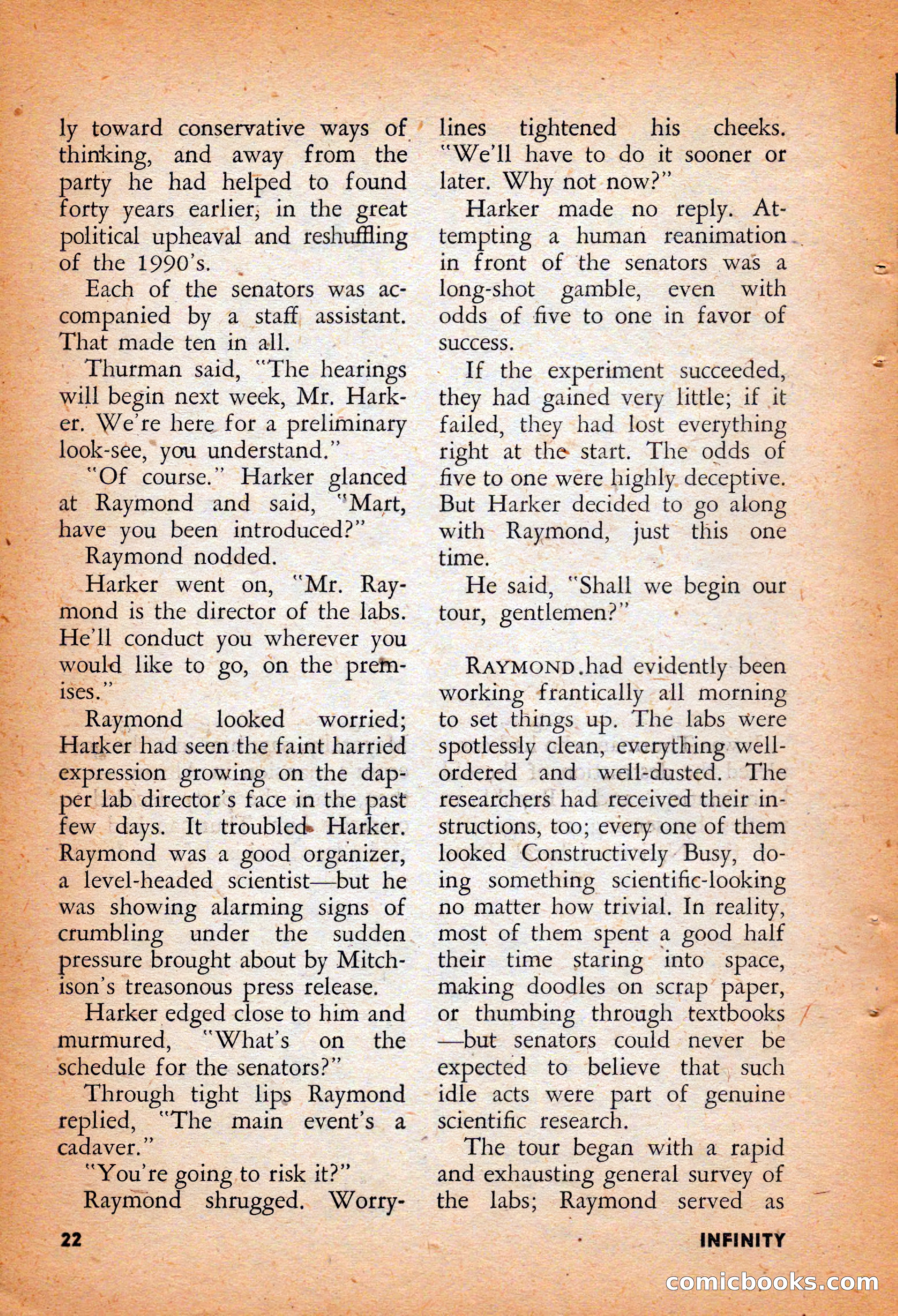 Infinity Science Fiction, August 1958 — page 22 of 132