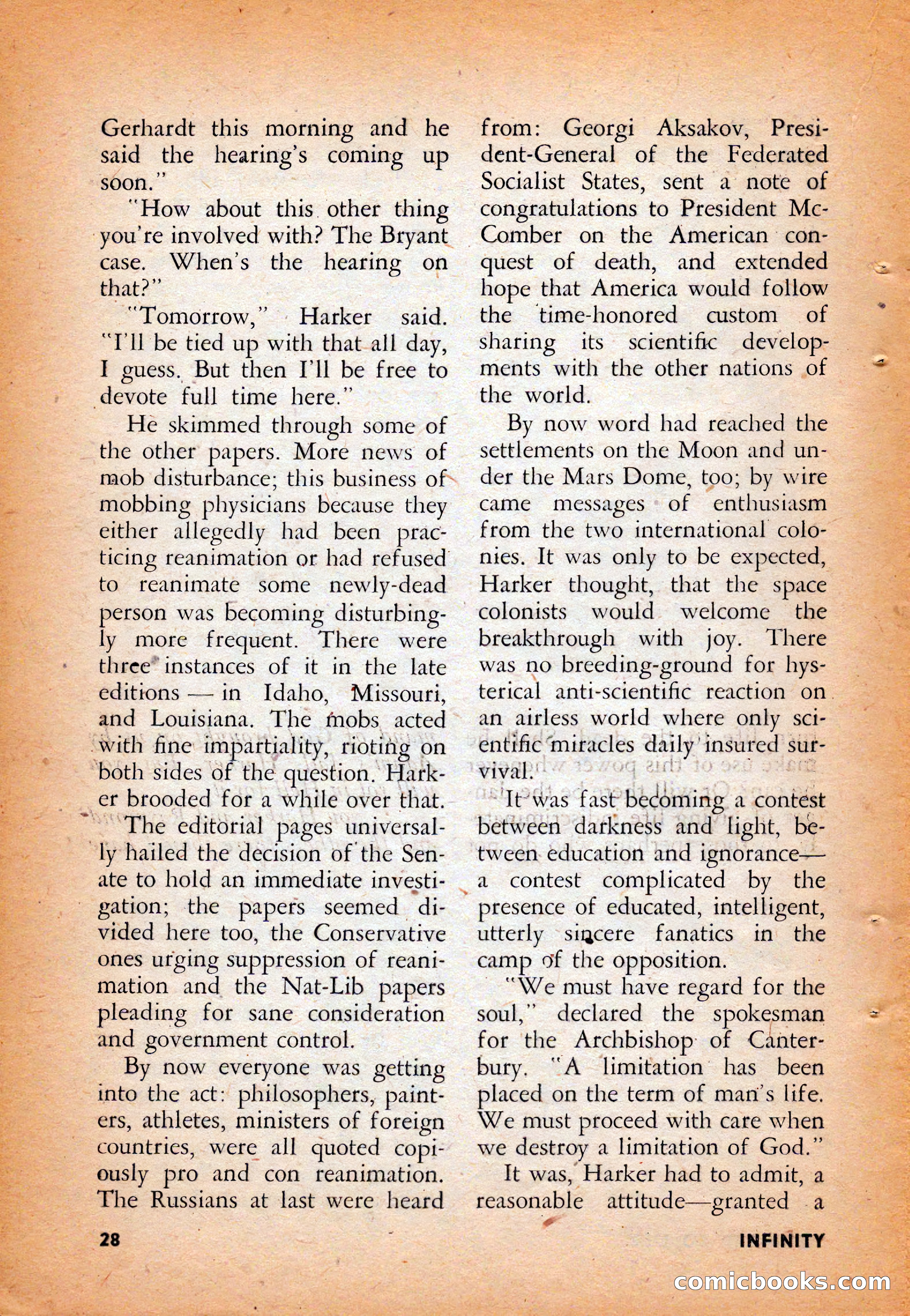 Infinity Science Fiction, August 1958 — page 28 of 132