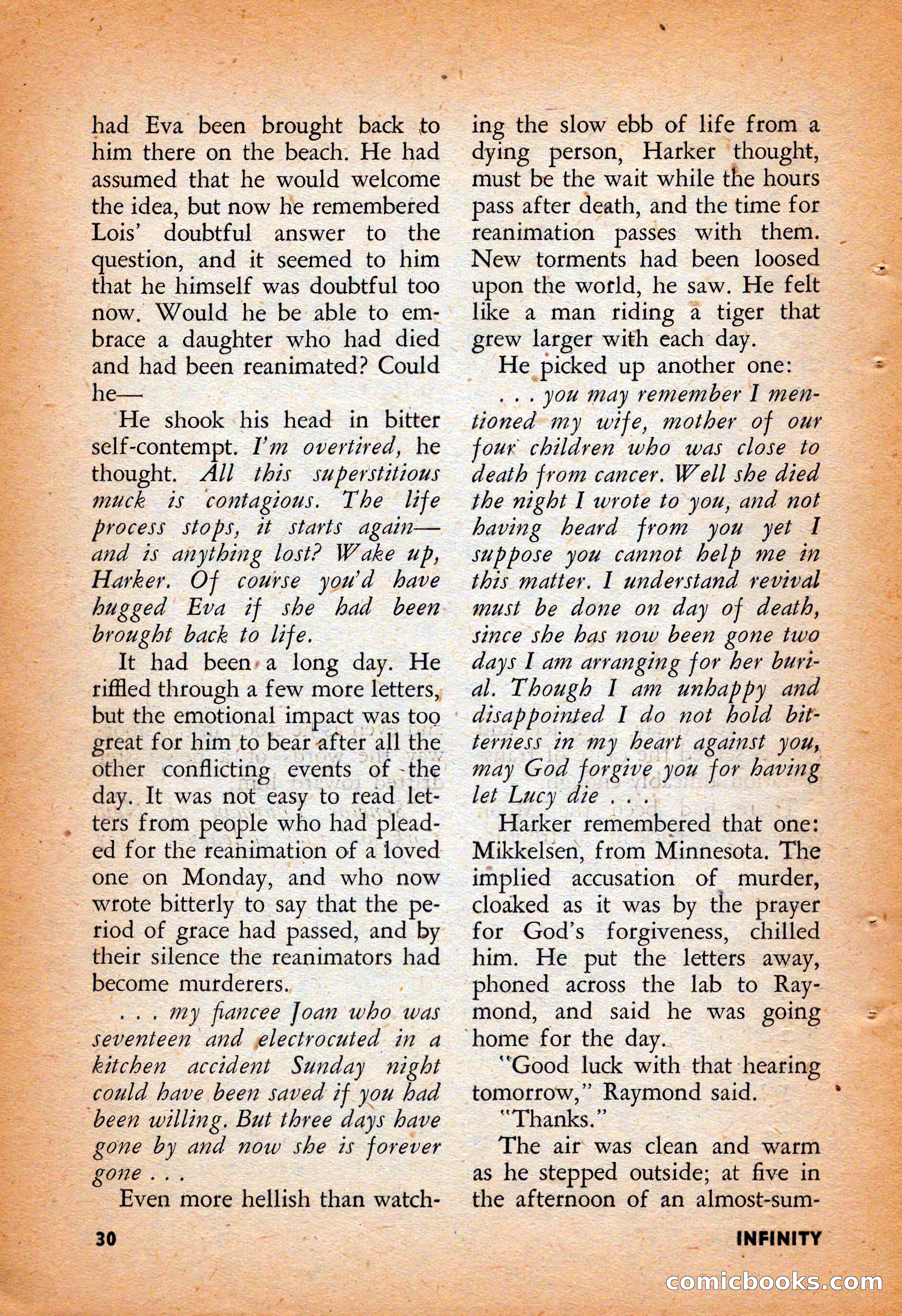 Infinity Science Fiction, August 1958 — page 30 of 132