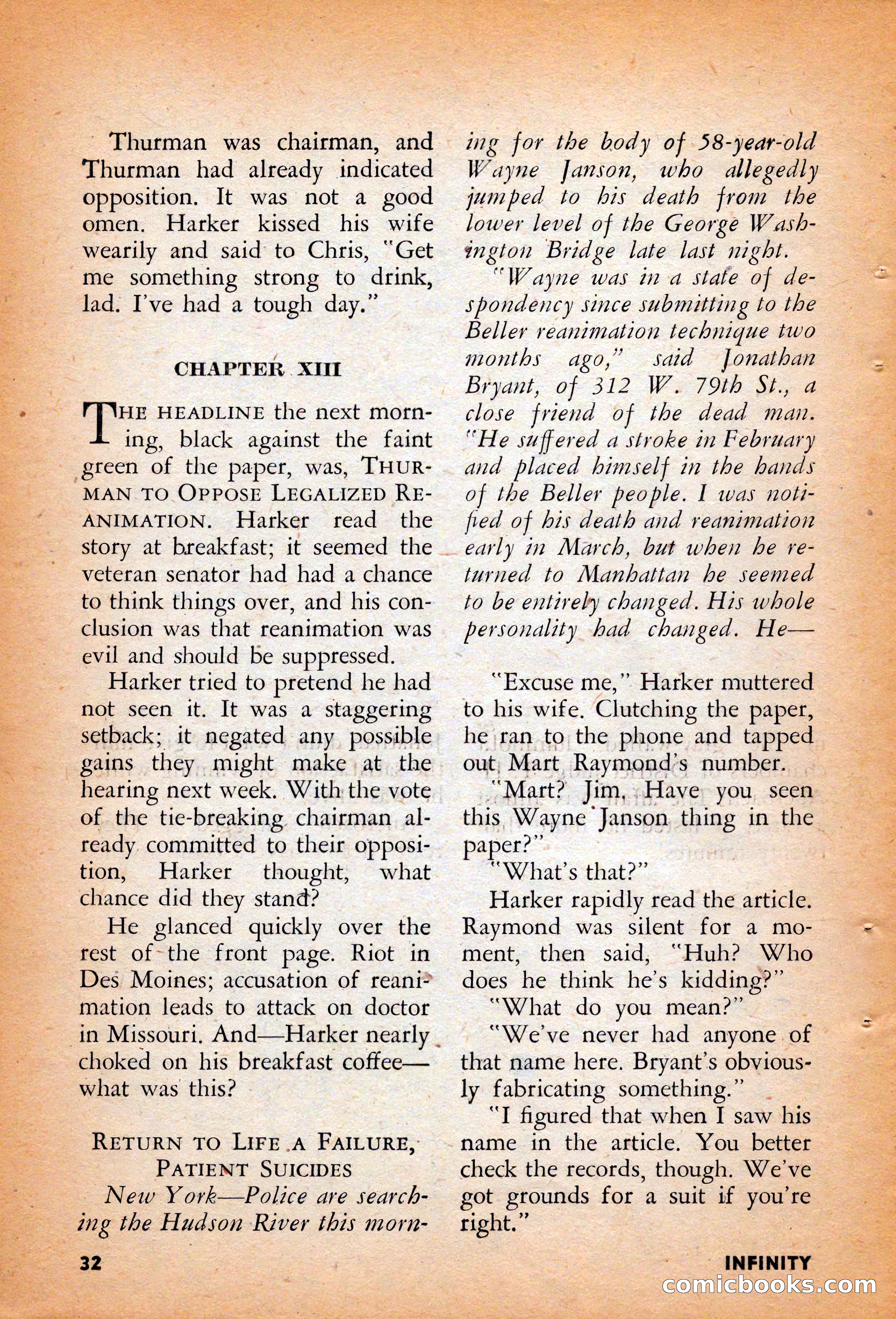 Infinity Science Fiction, August 1958 — page 32 of 132