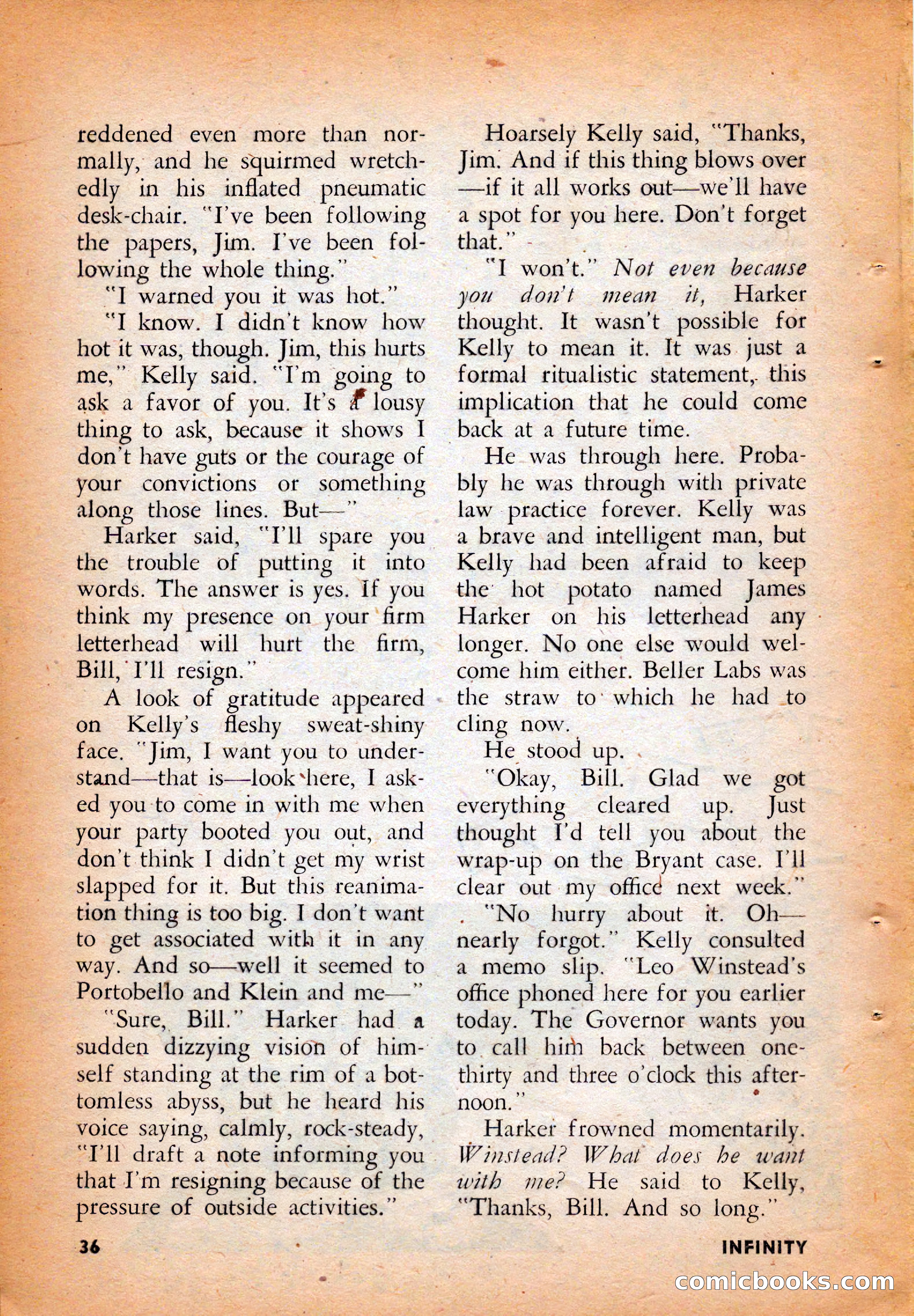 Infinity Science Fiction, August 1958 — page 36 of 132