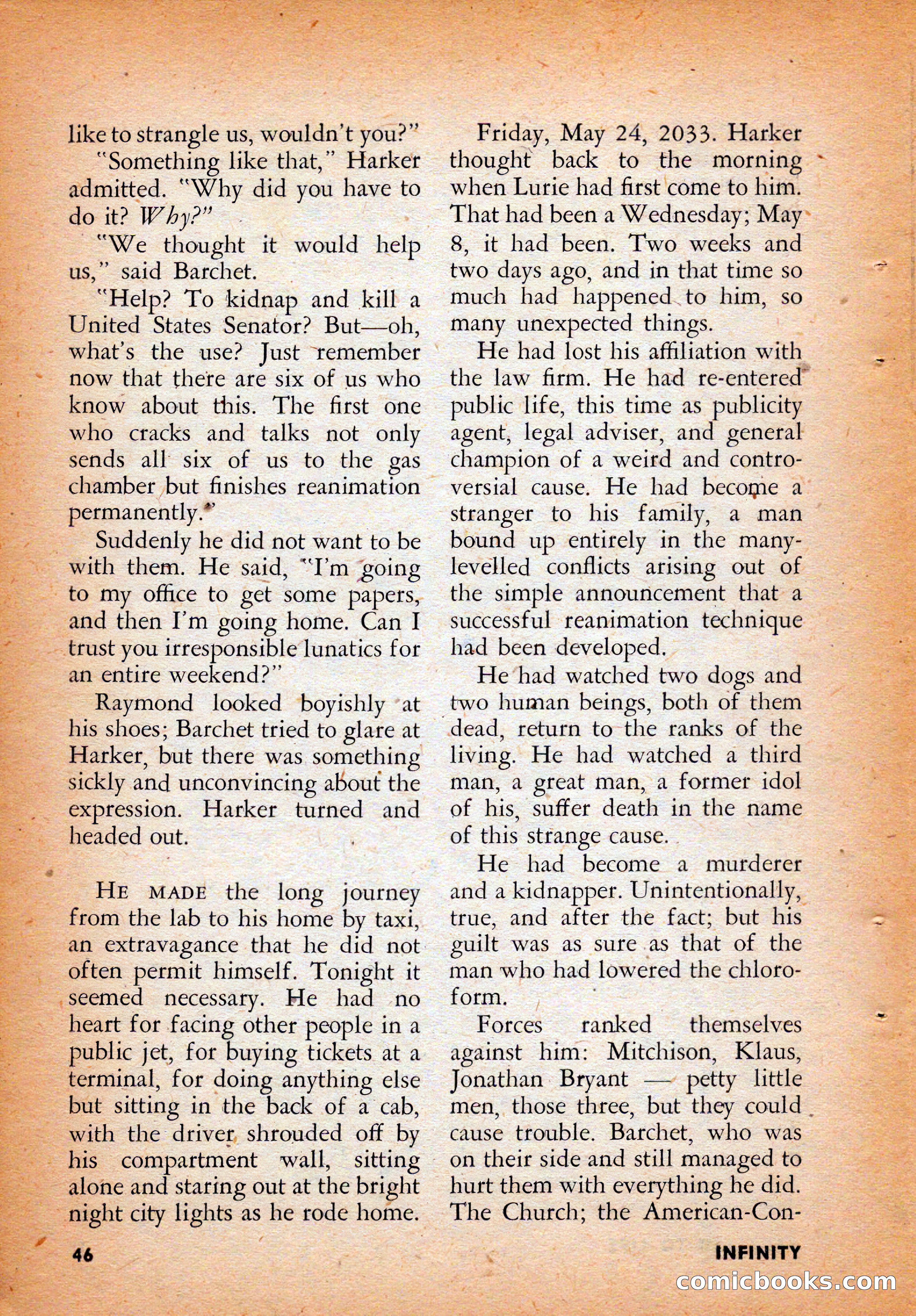 Infinity Science Fiction, August 1958 — page 46 of 132