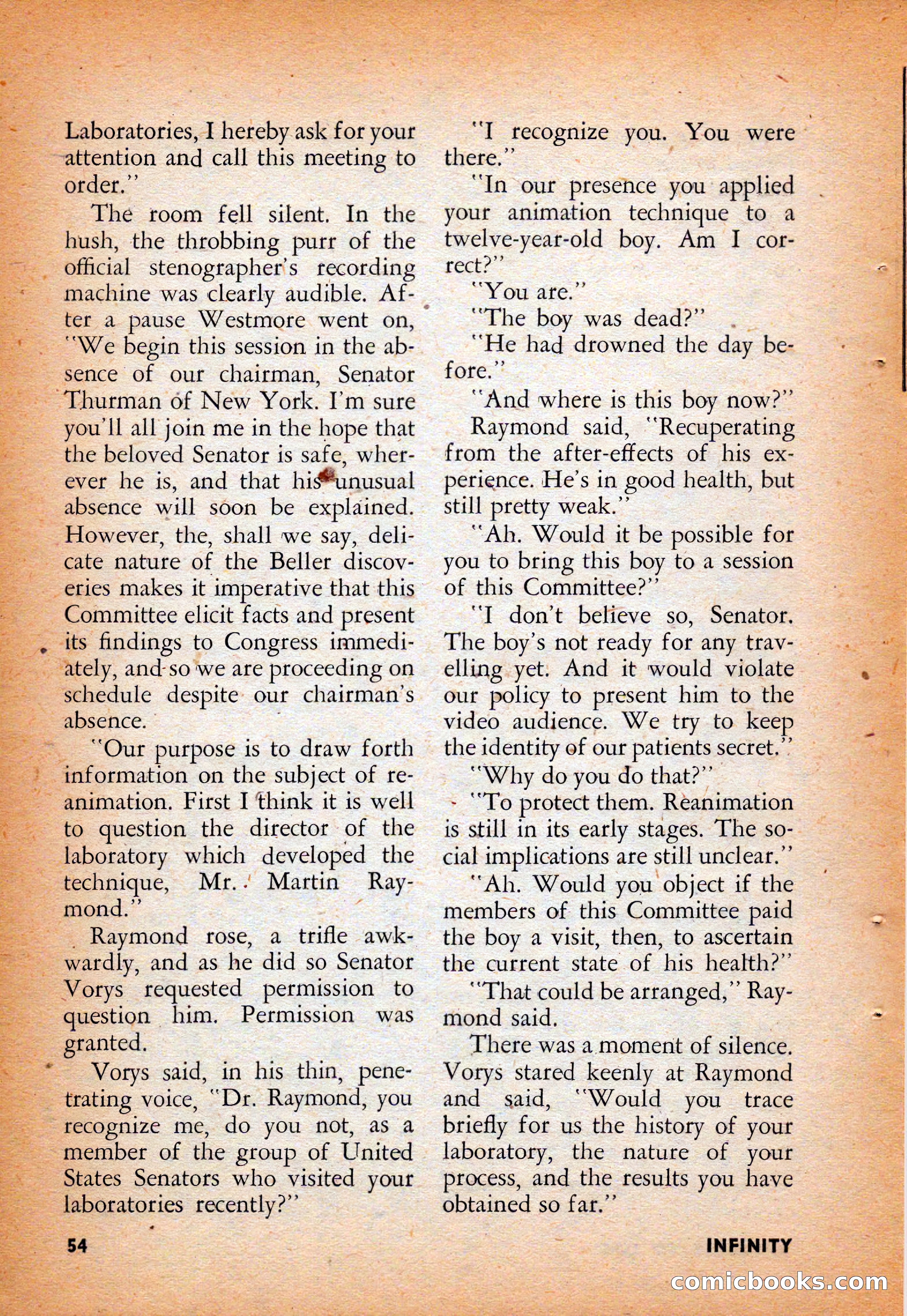 Infinity Science Fiction, August 1958 — page 54 of 132