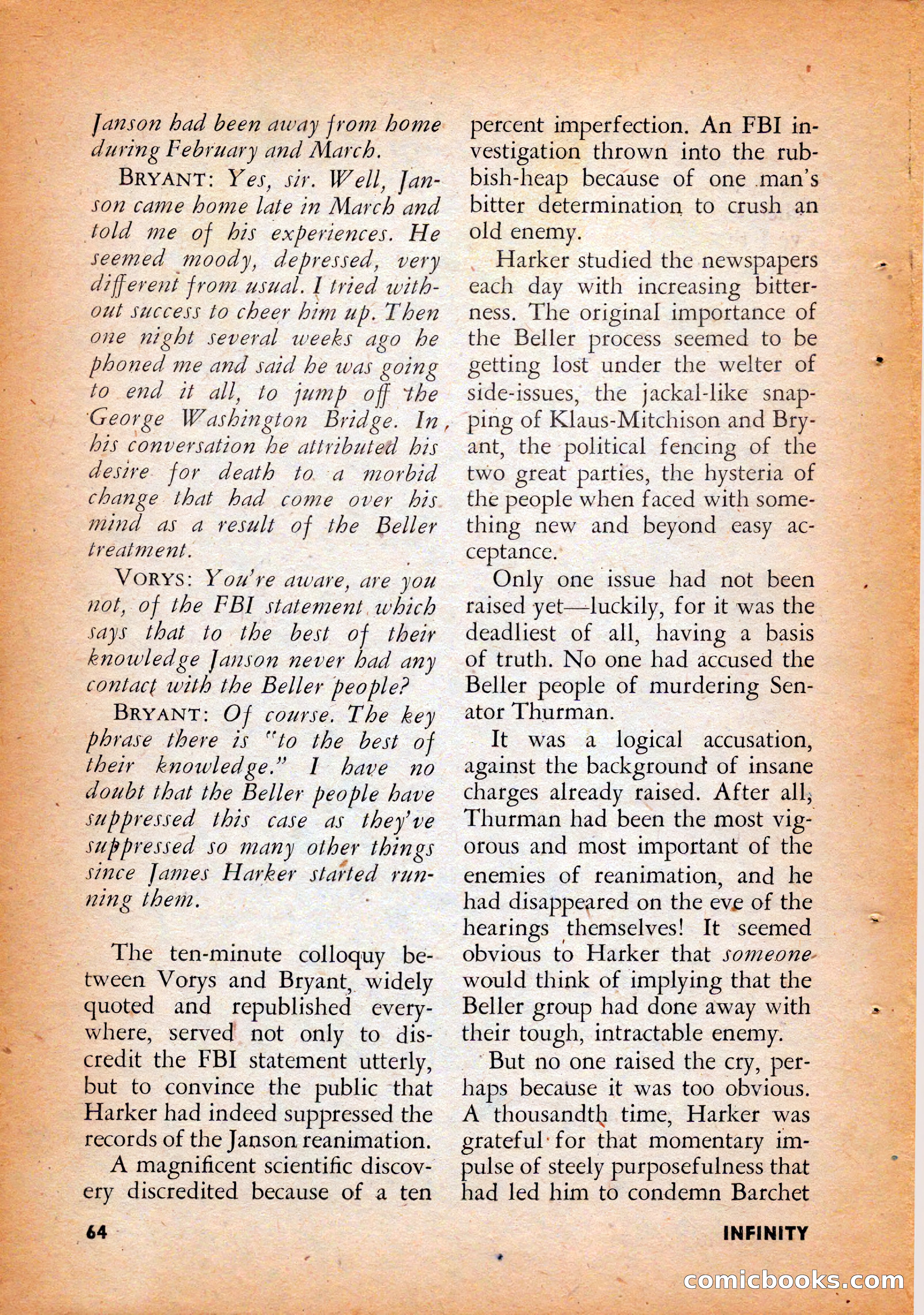 Infinity Science Fiction, August 1958 — page 64 of 132