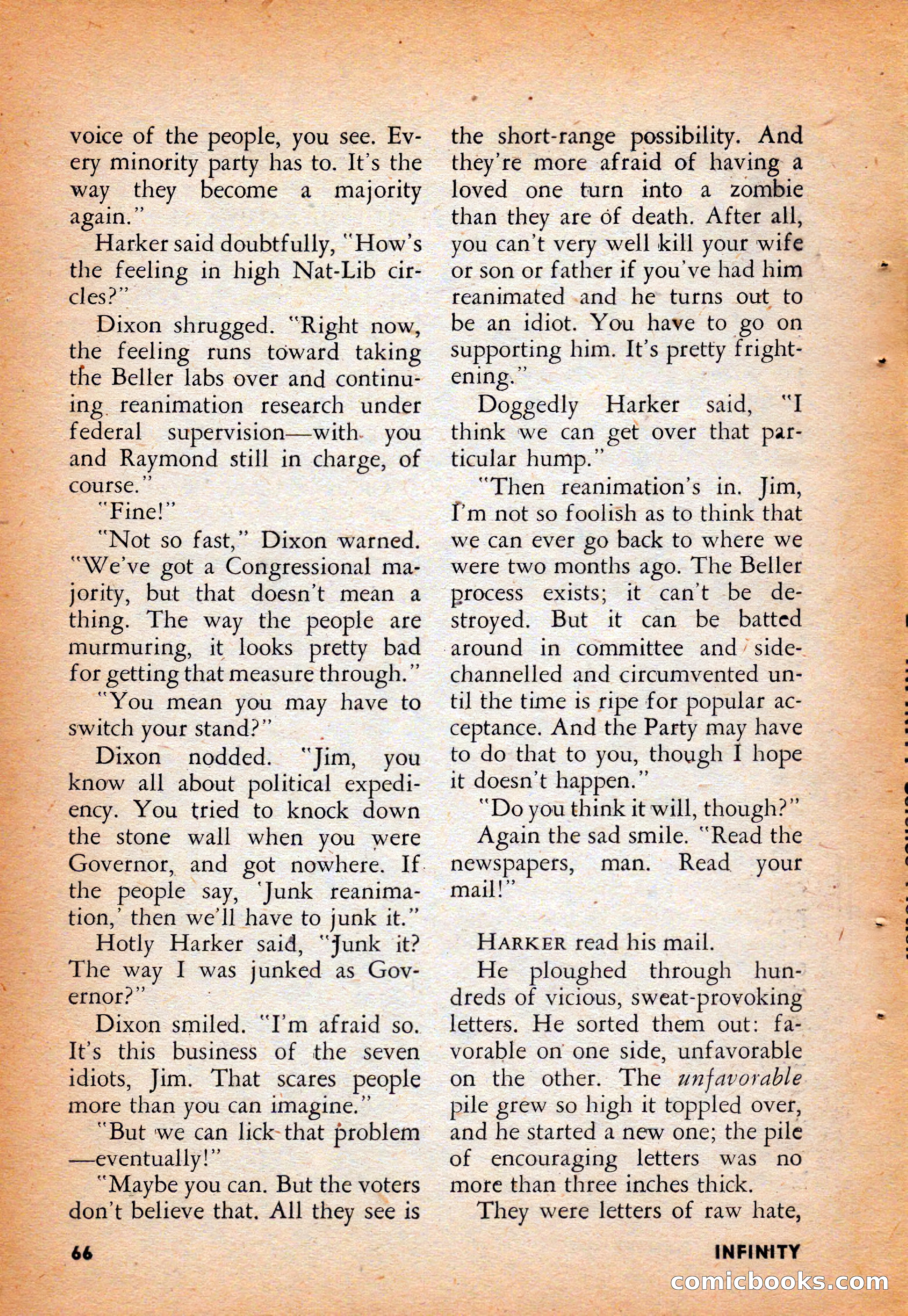 Infinity Science Fiction, August 1958 — page 66 of 132