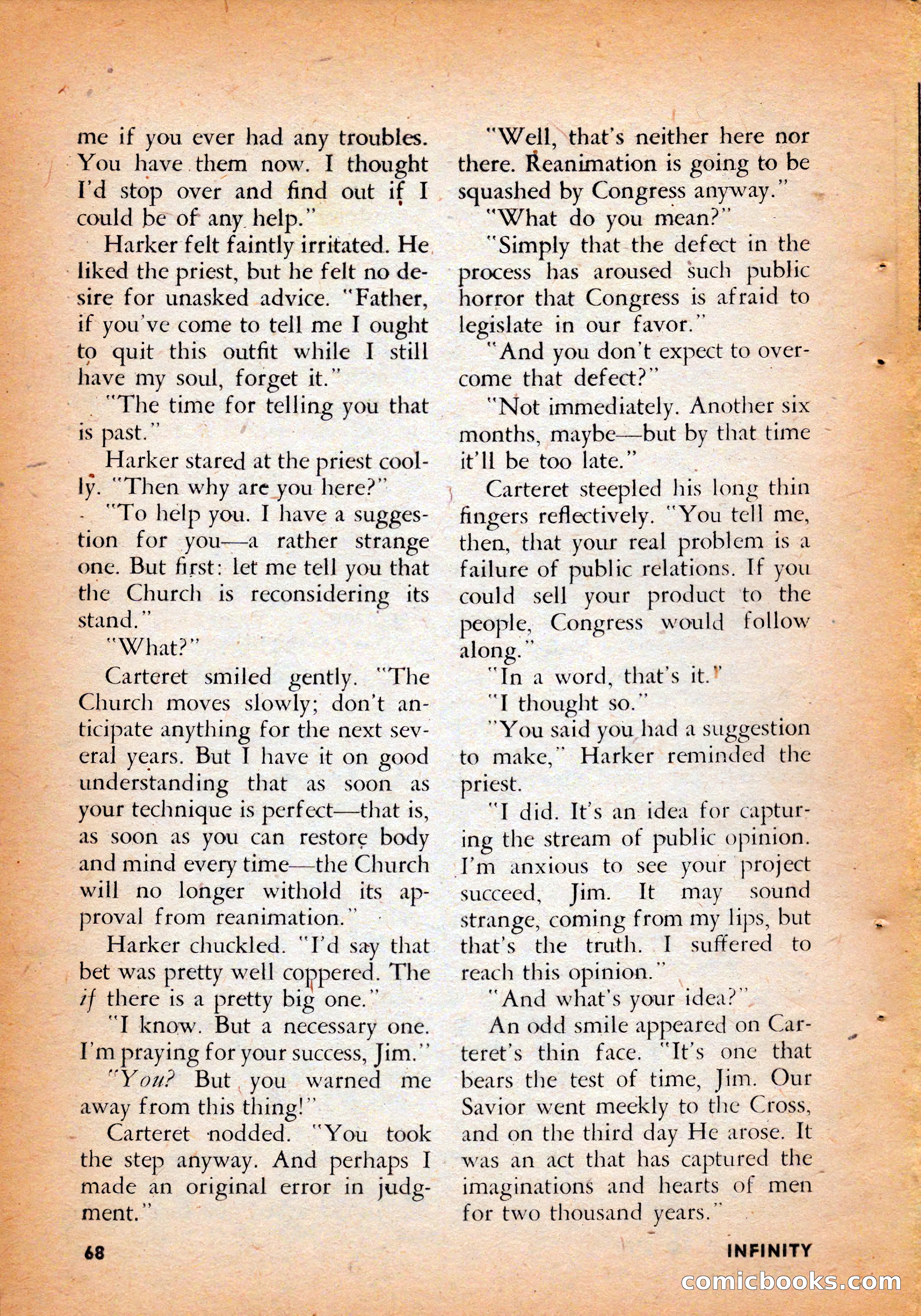 Infinity Science Fiction, August 1958 — page 68 of 132