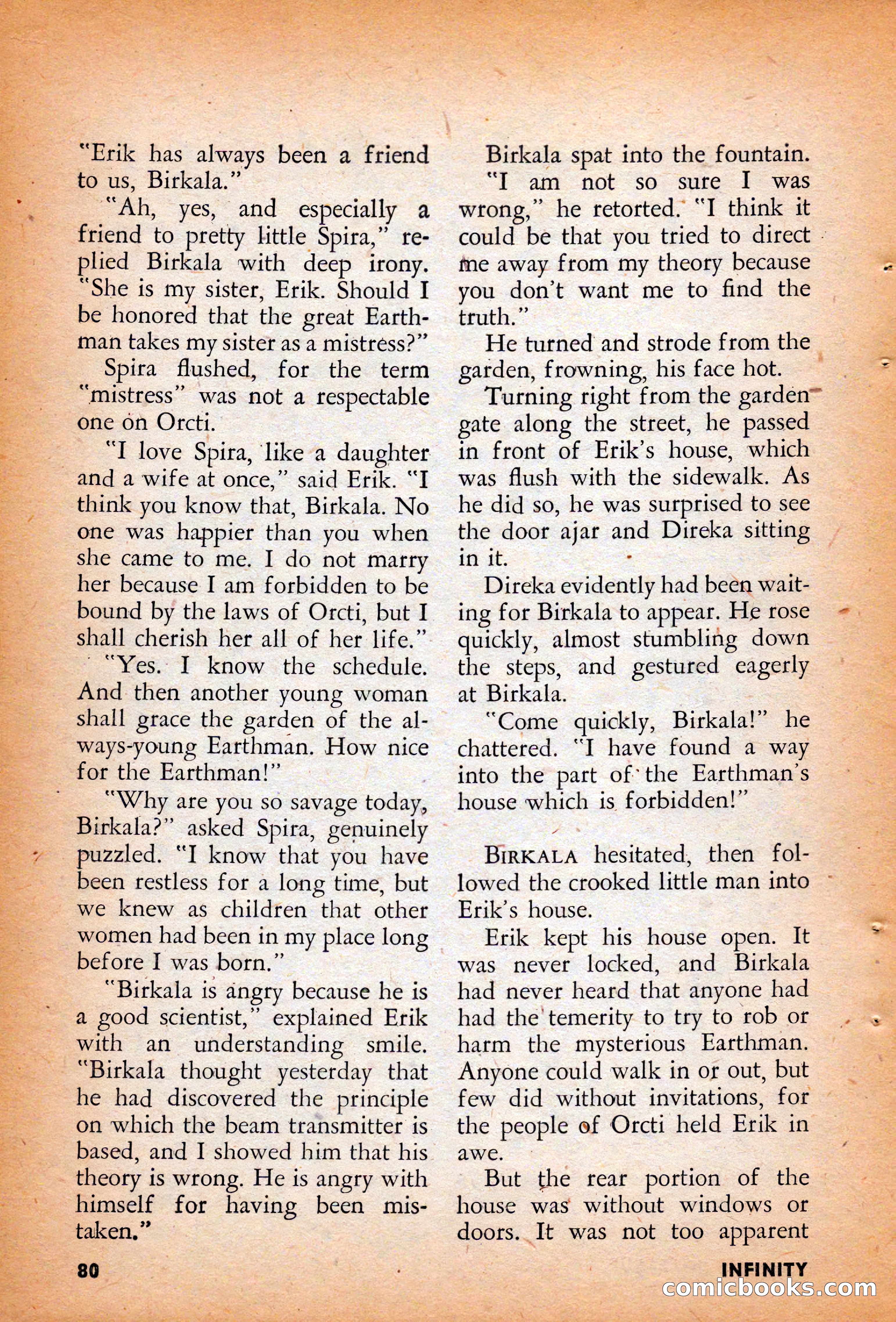 Infinity Science Fiction, August 1958 — page 80 of 132