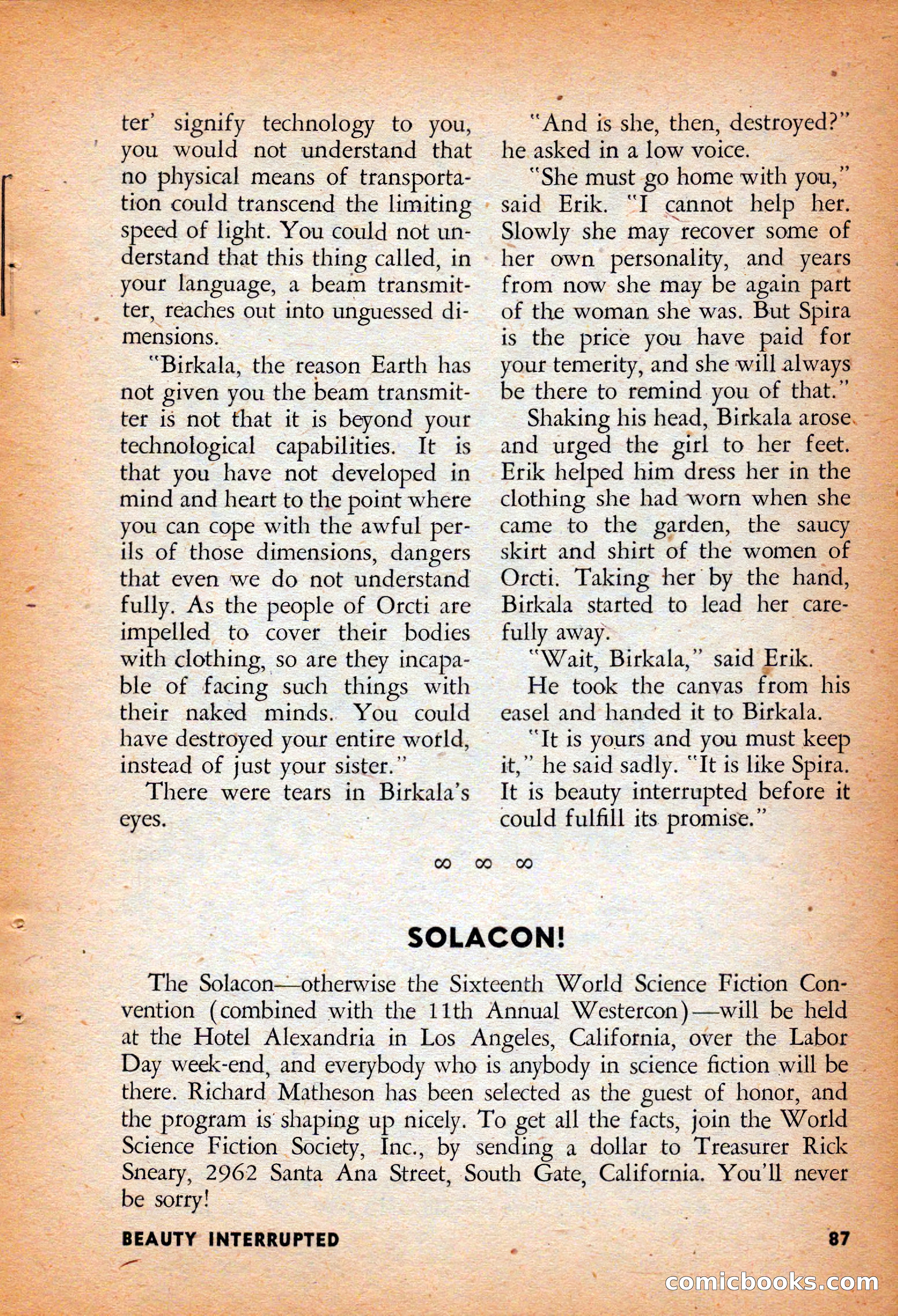 Infinity Science Fiction, August 1958 — page 87 of 132