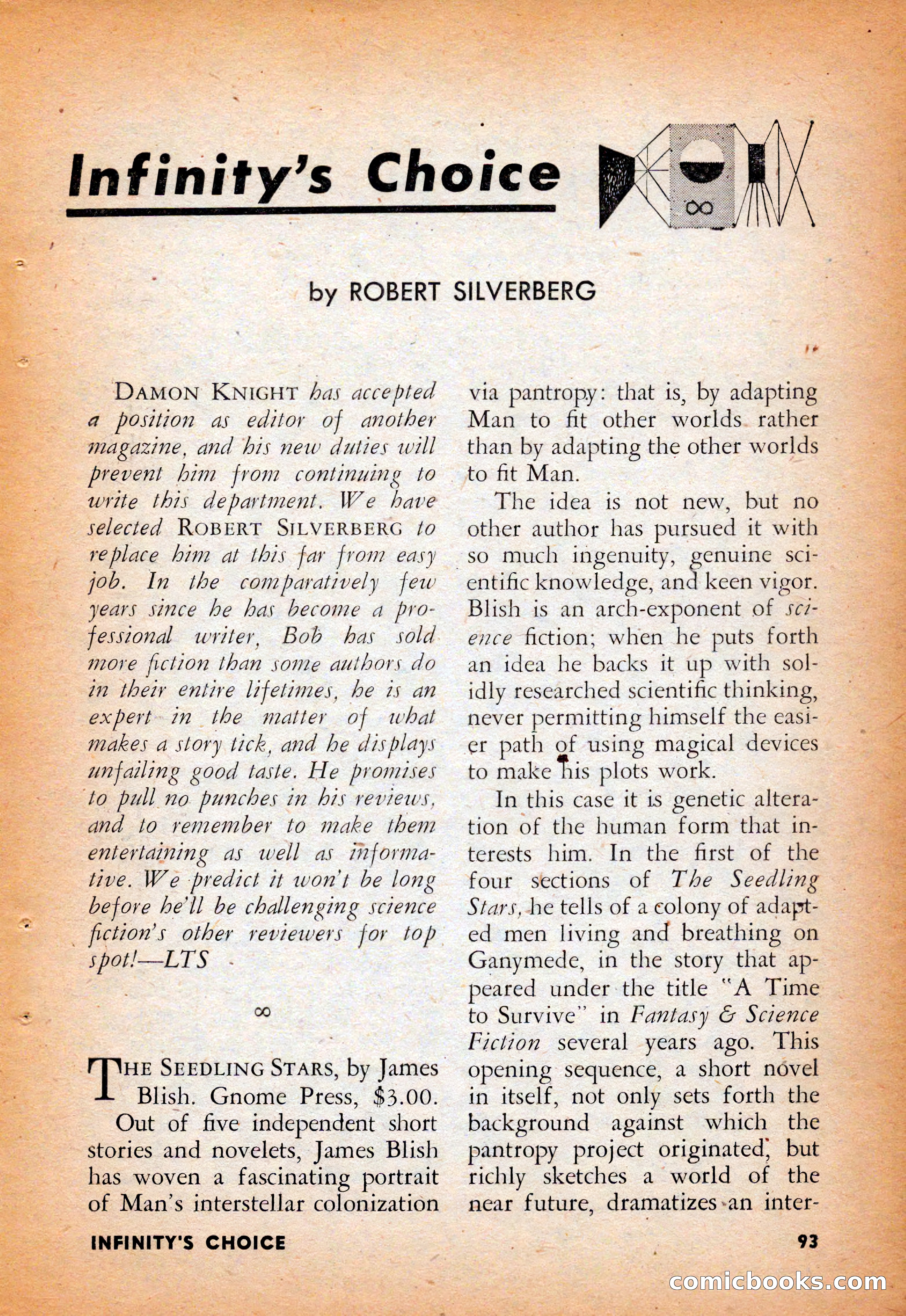 Infinity Science Fiction, August 1958 — page 93 of 132