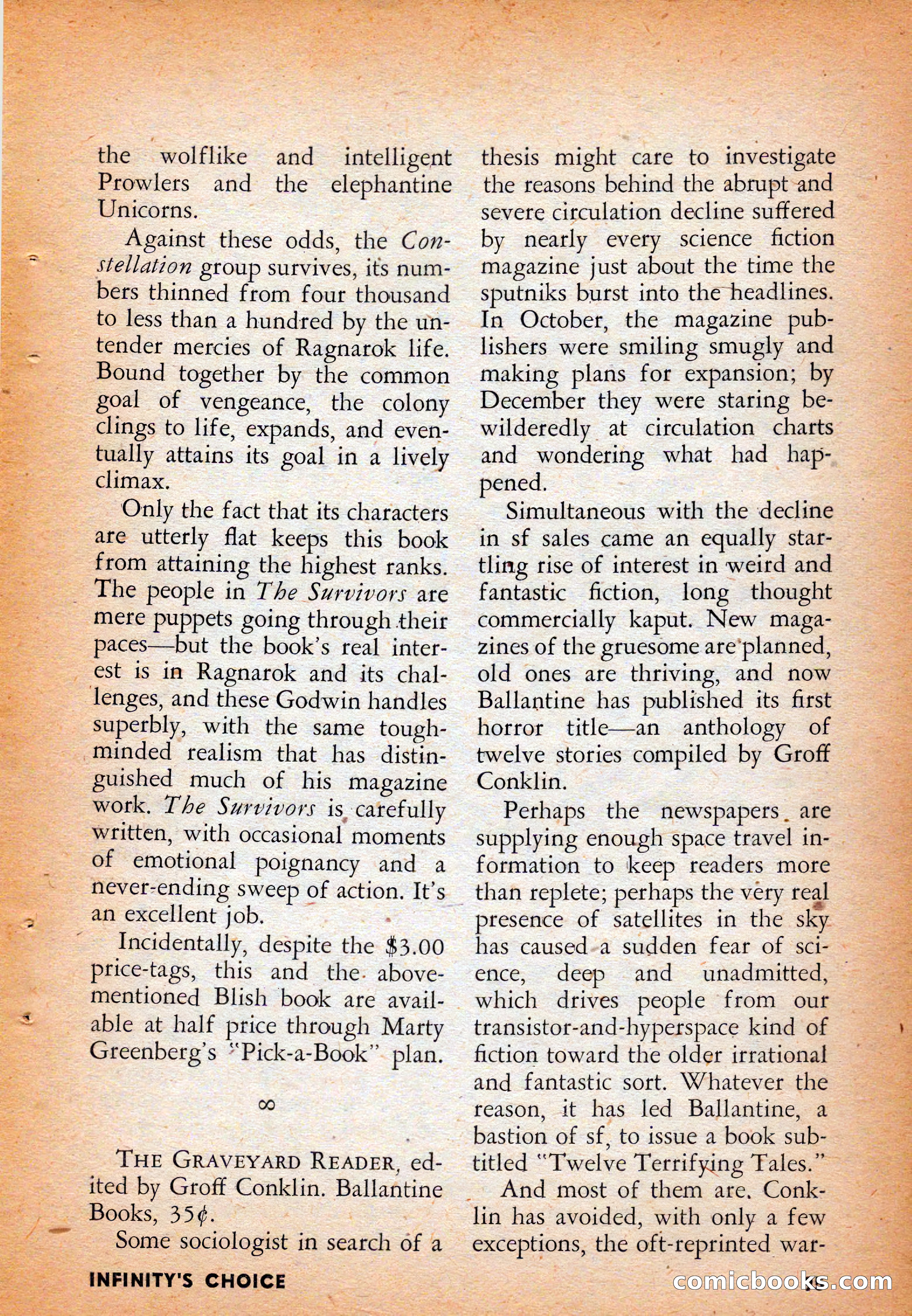 Infinity Science Fiction, August 1958 — page 95 of 132