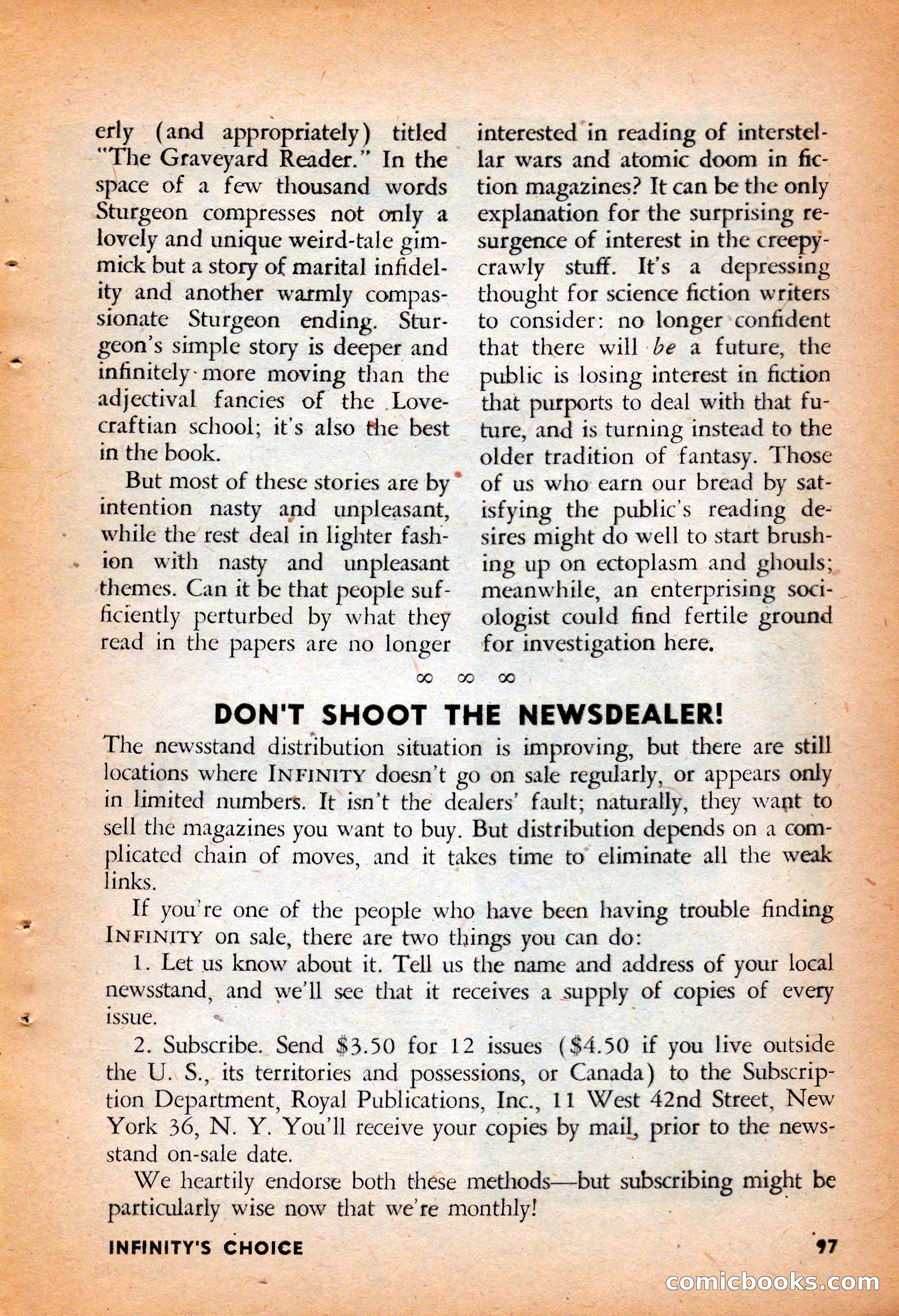 Infinity Science Fiction, August 1958 — page 97 of 132