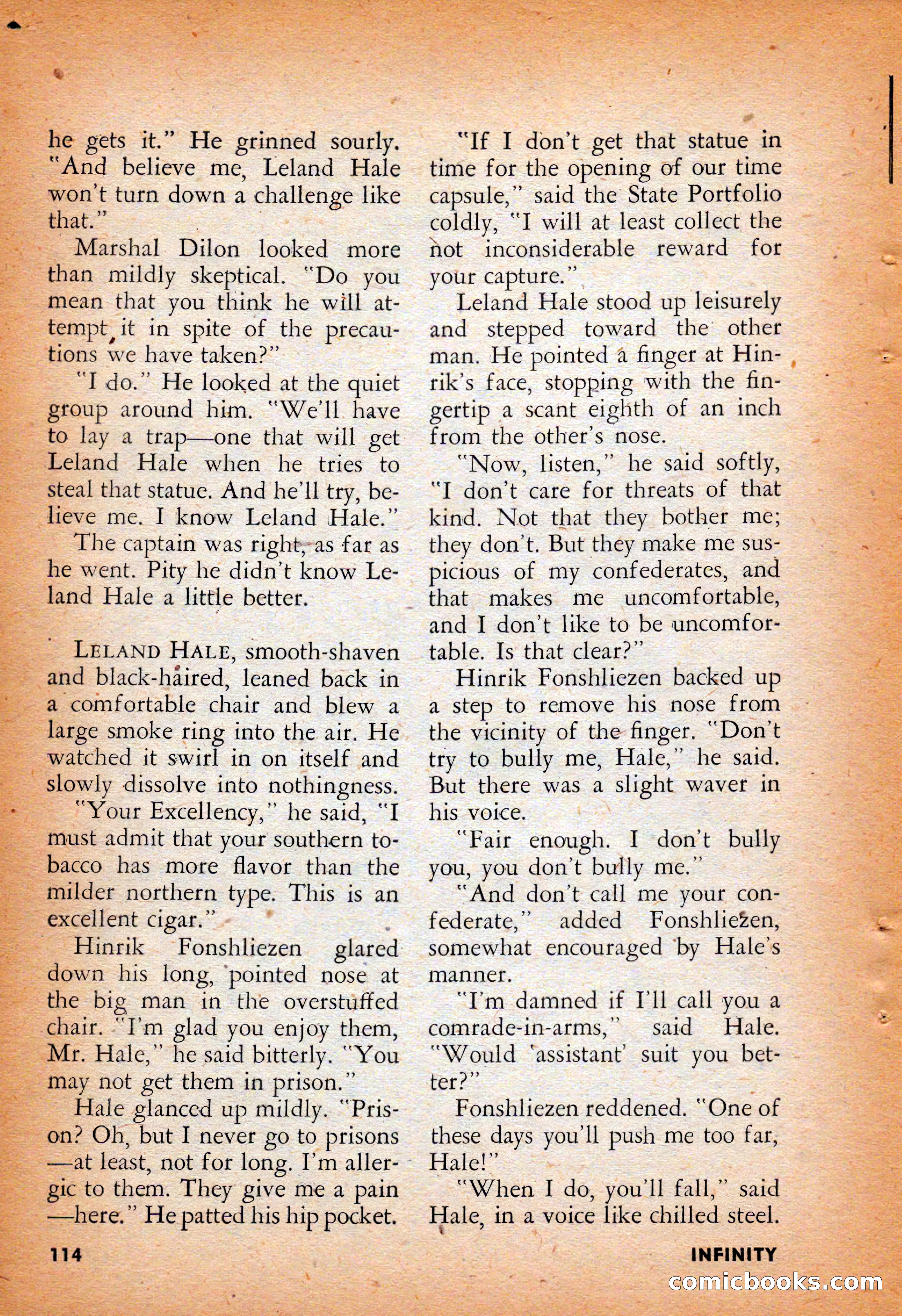 Infinity Science Fiction, August 1958 — page 114 of 132
