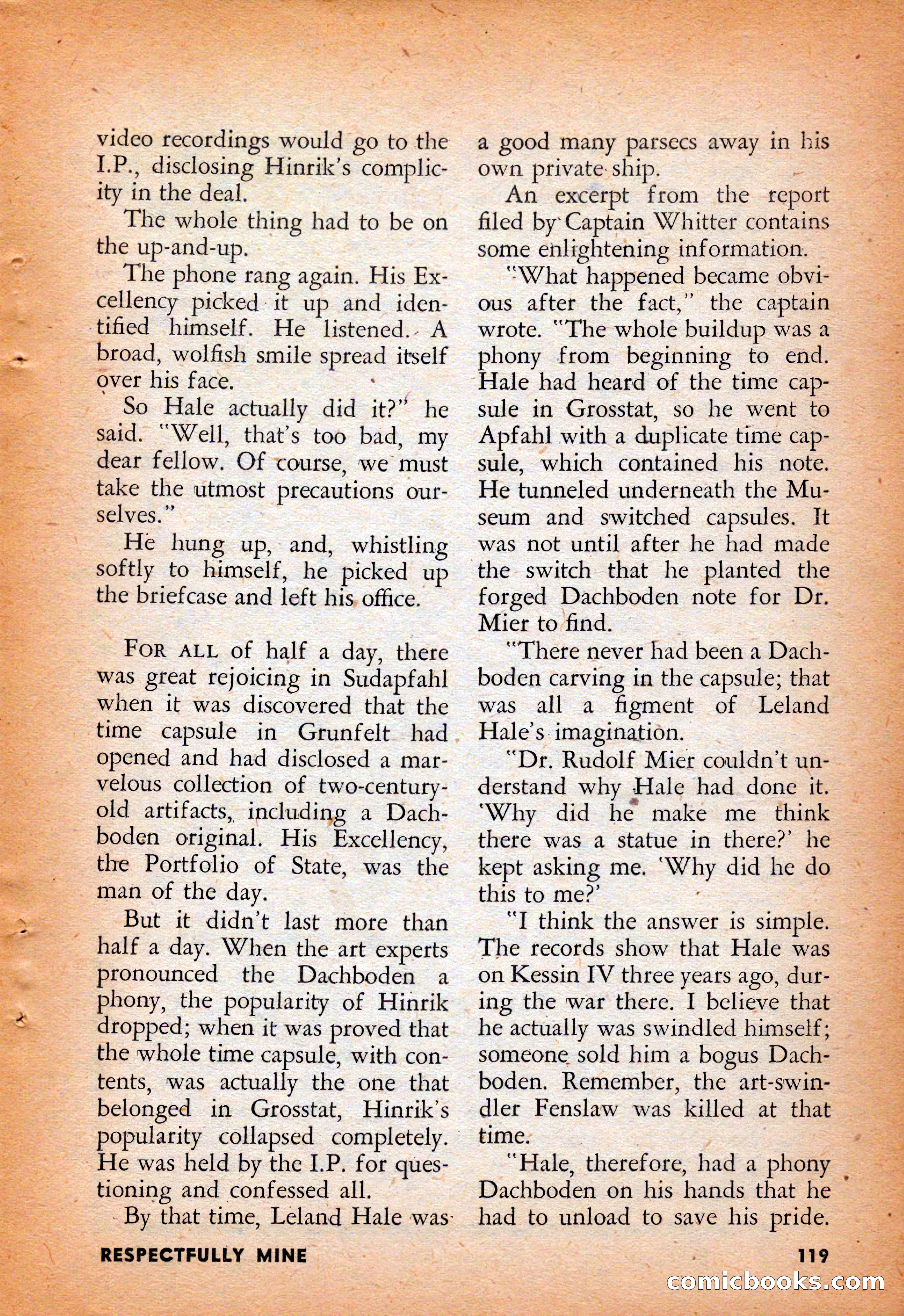 Infinity Science Fiction, August 1958 — page 119 of 132