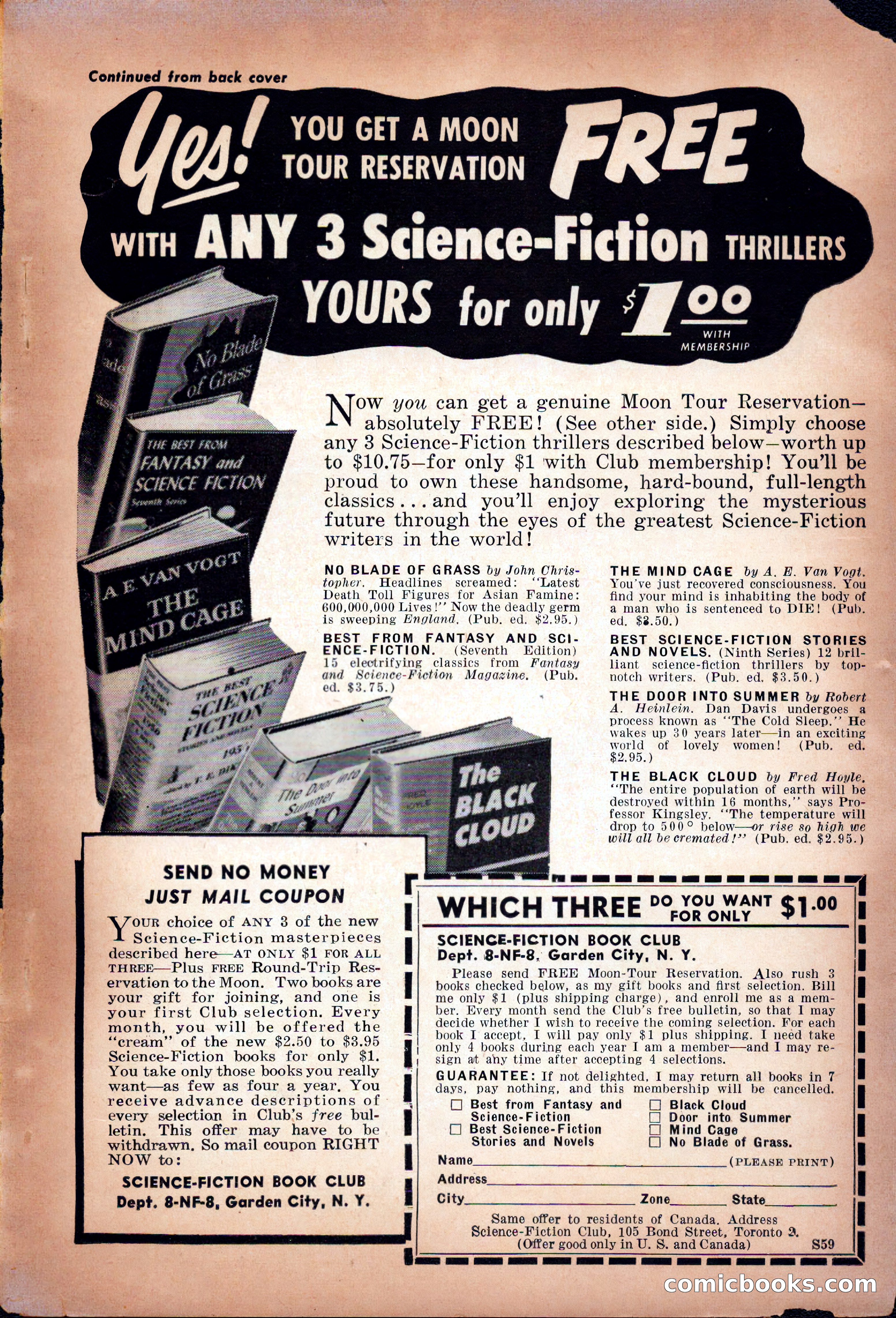 Infinity Science Fiction, August 1958 — page 132 of 132