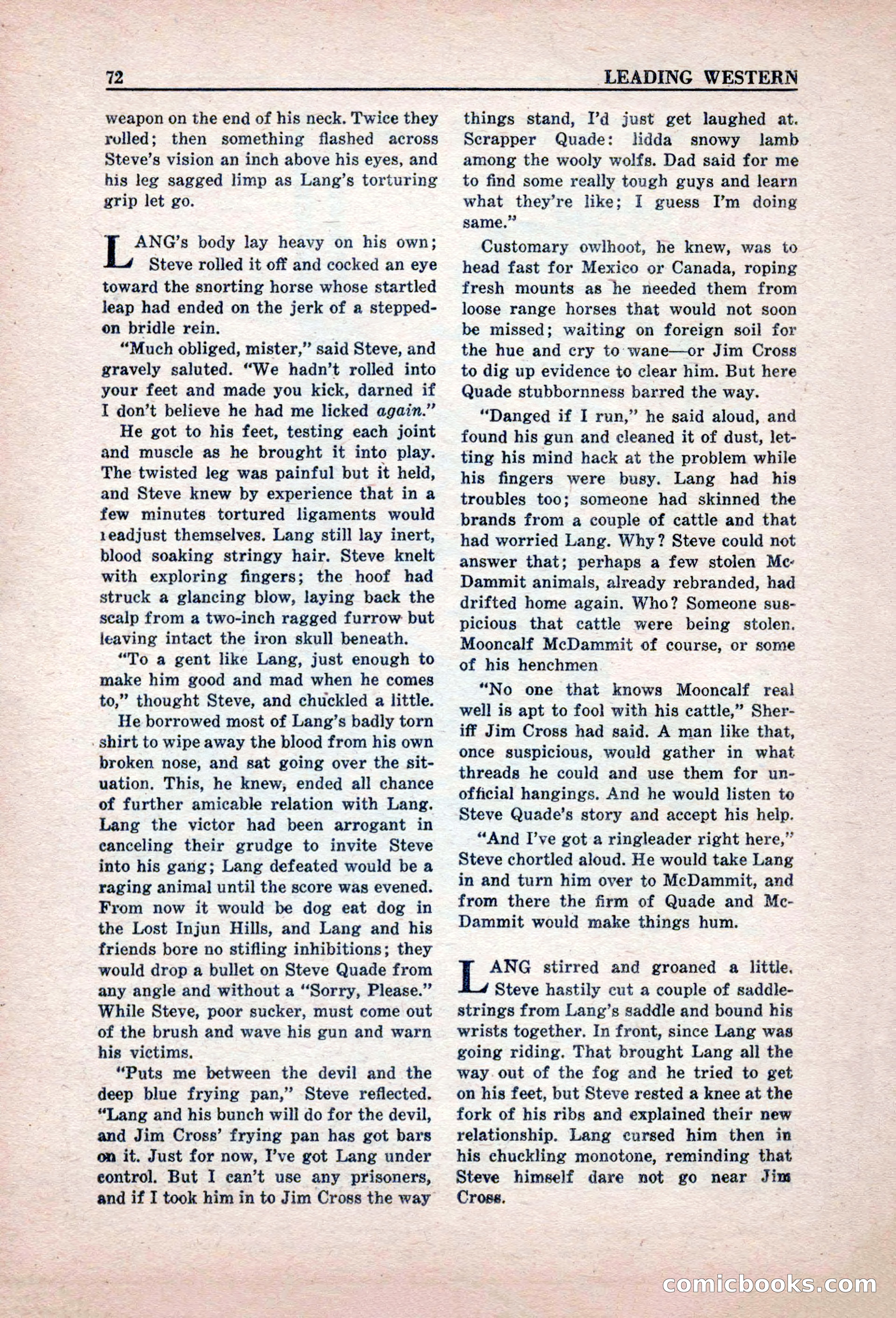 Leading Western, March 1946 — page 74 of 100