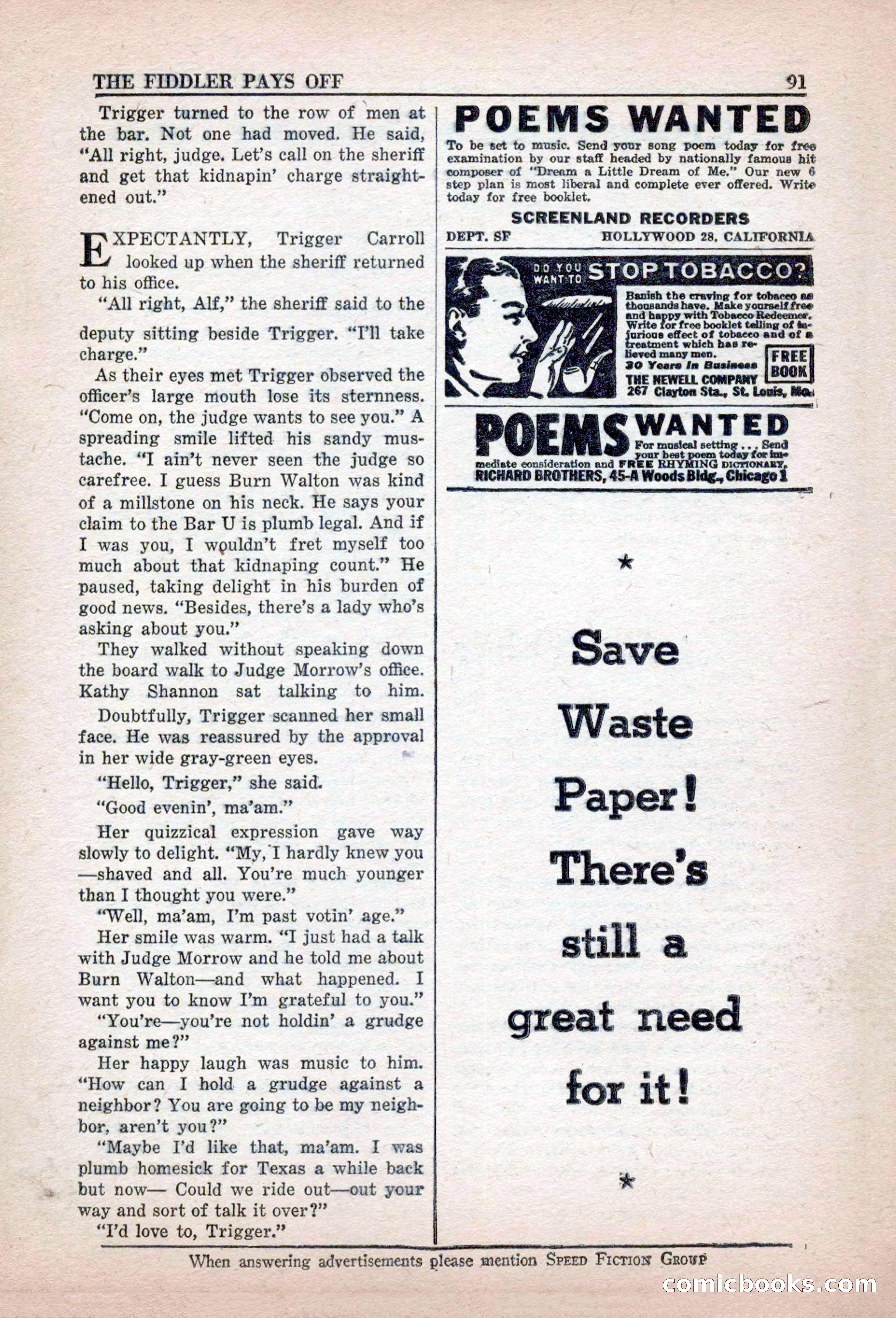 Leading Western, March 1946 — page 93 of 100