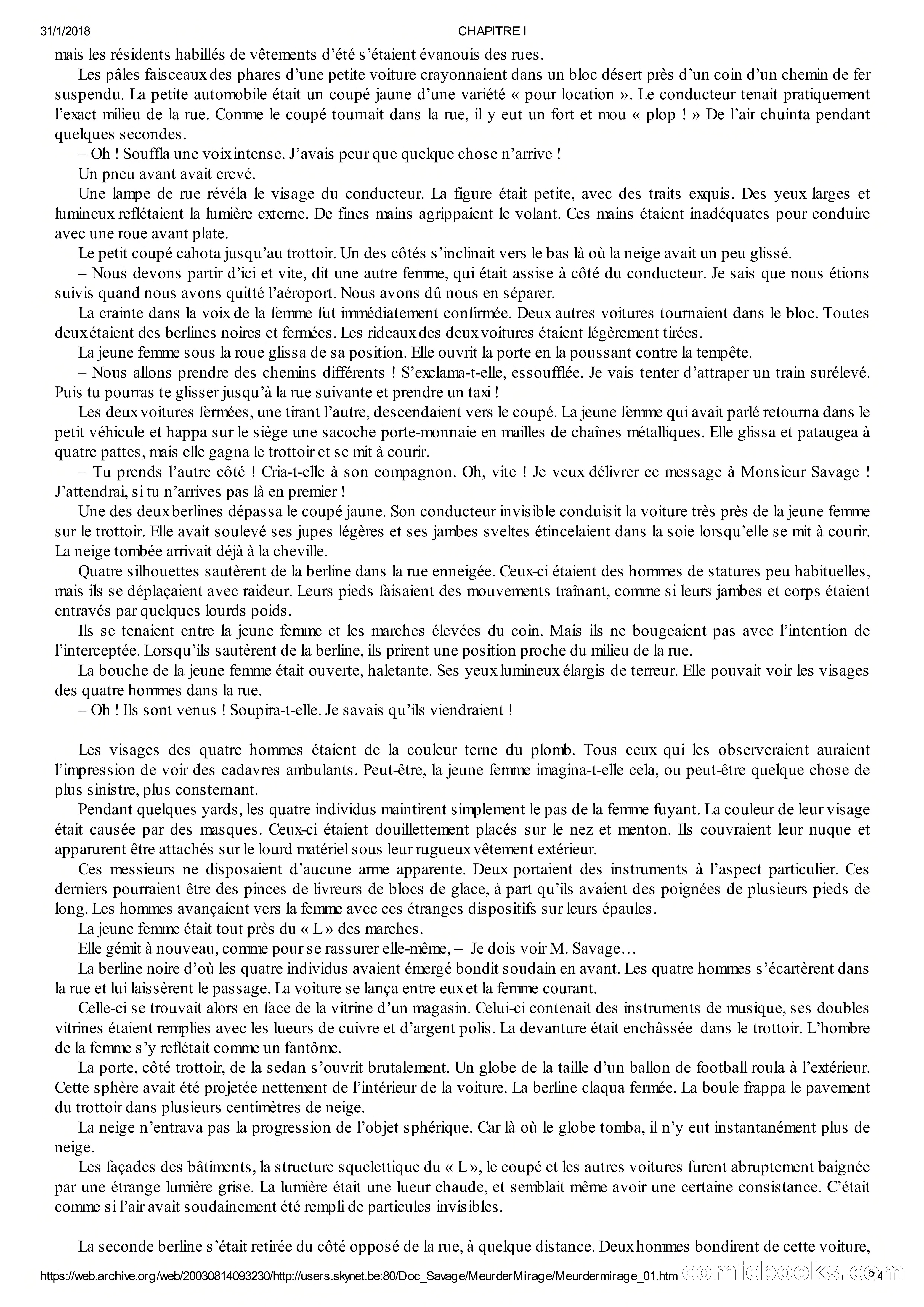 Doc Savage en Français: Le Mirage De La Mort — page 4 of 76