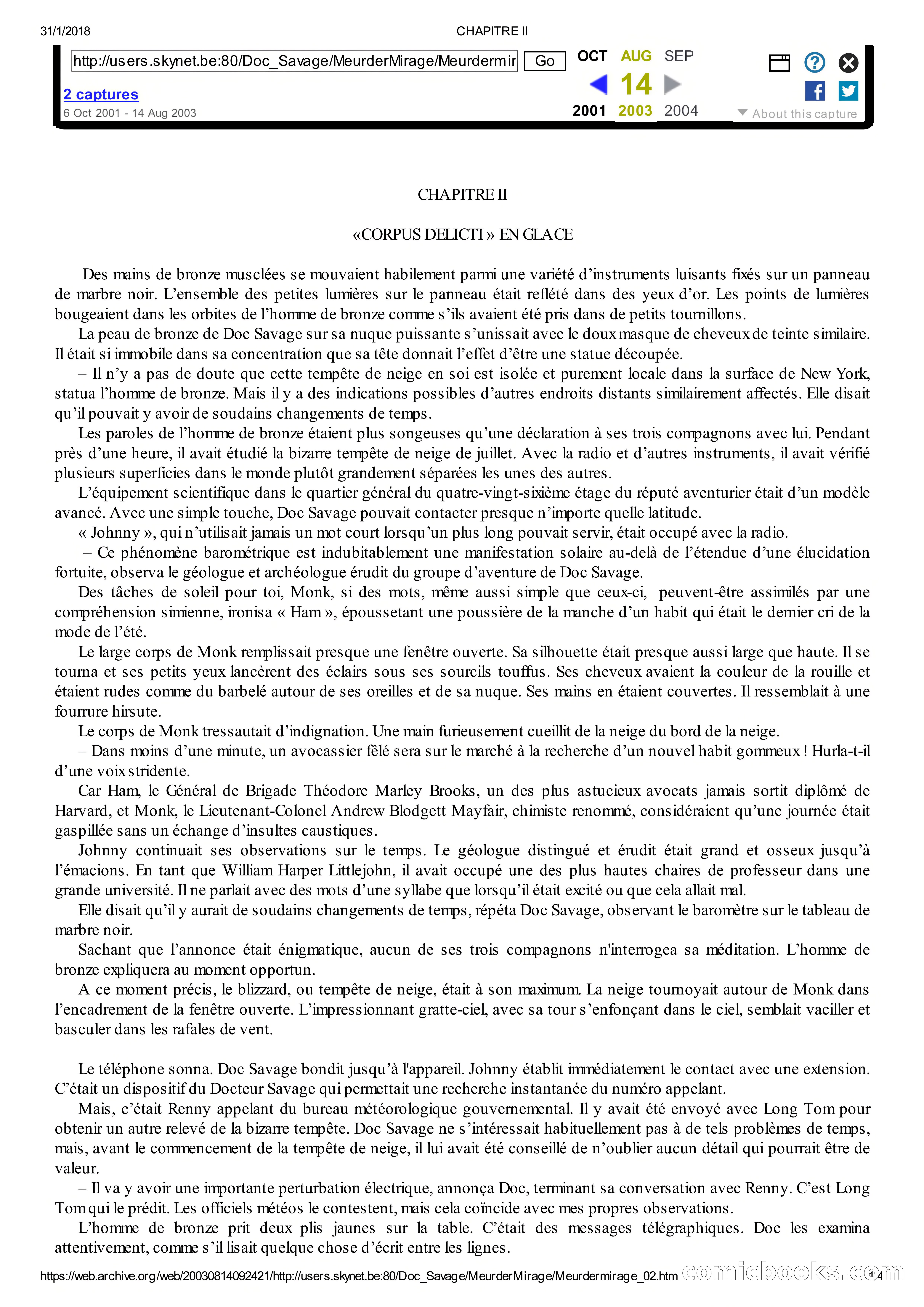 Doc Savage en Français: Le Mirage De La Mort — page 7 of 76