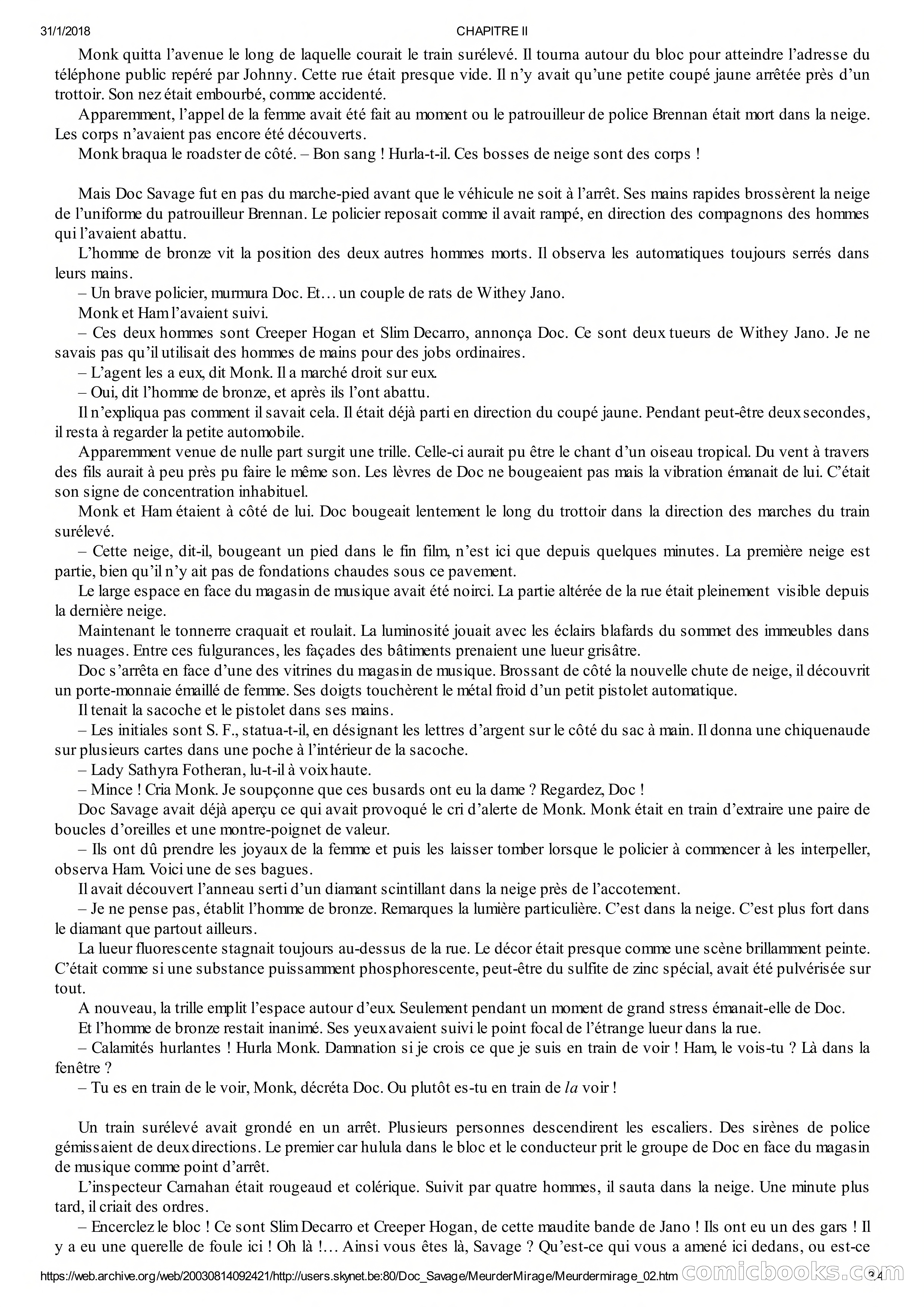 Doc Savage en Français: Le Mirage De La Mort — page 9 of 76