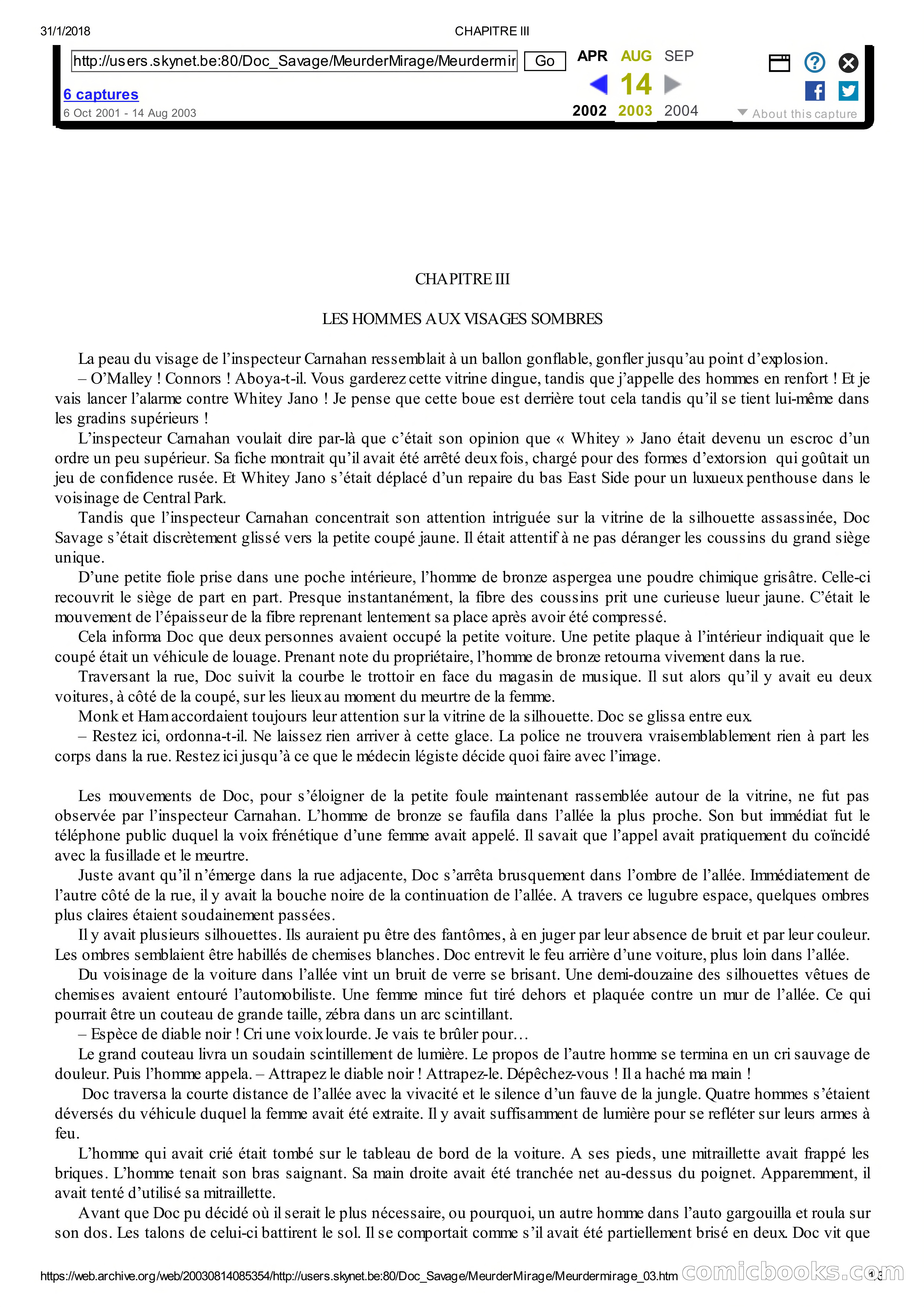 Doc Savage en Français: Le Mirage De La Mort — page 11 of 76