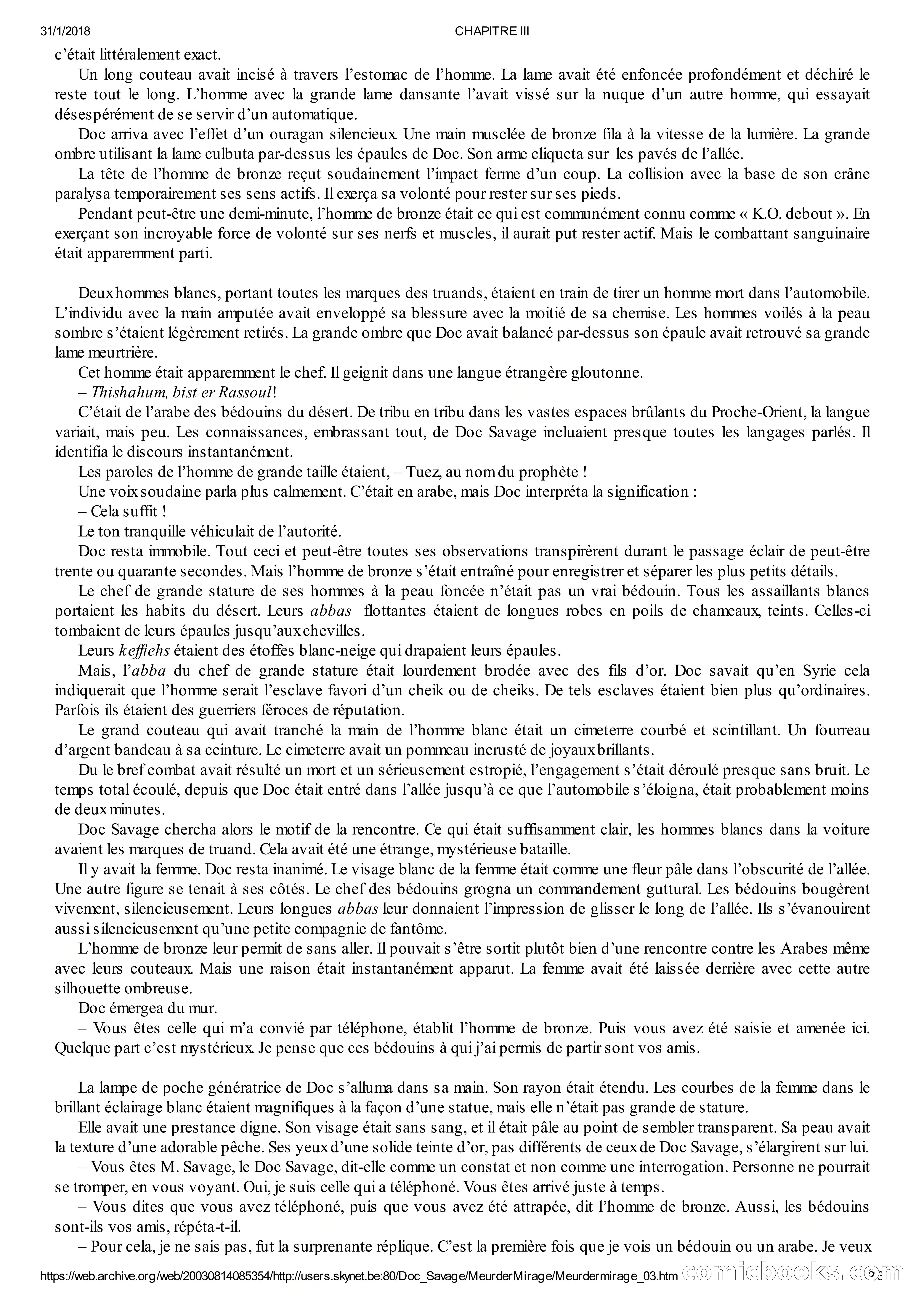 Doc Savage en Français: Le Mirage De La Mort — page 12 of 76