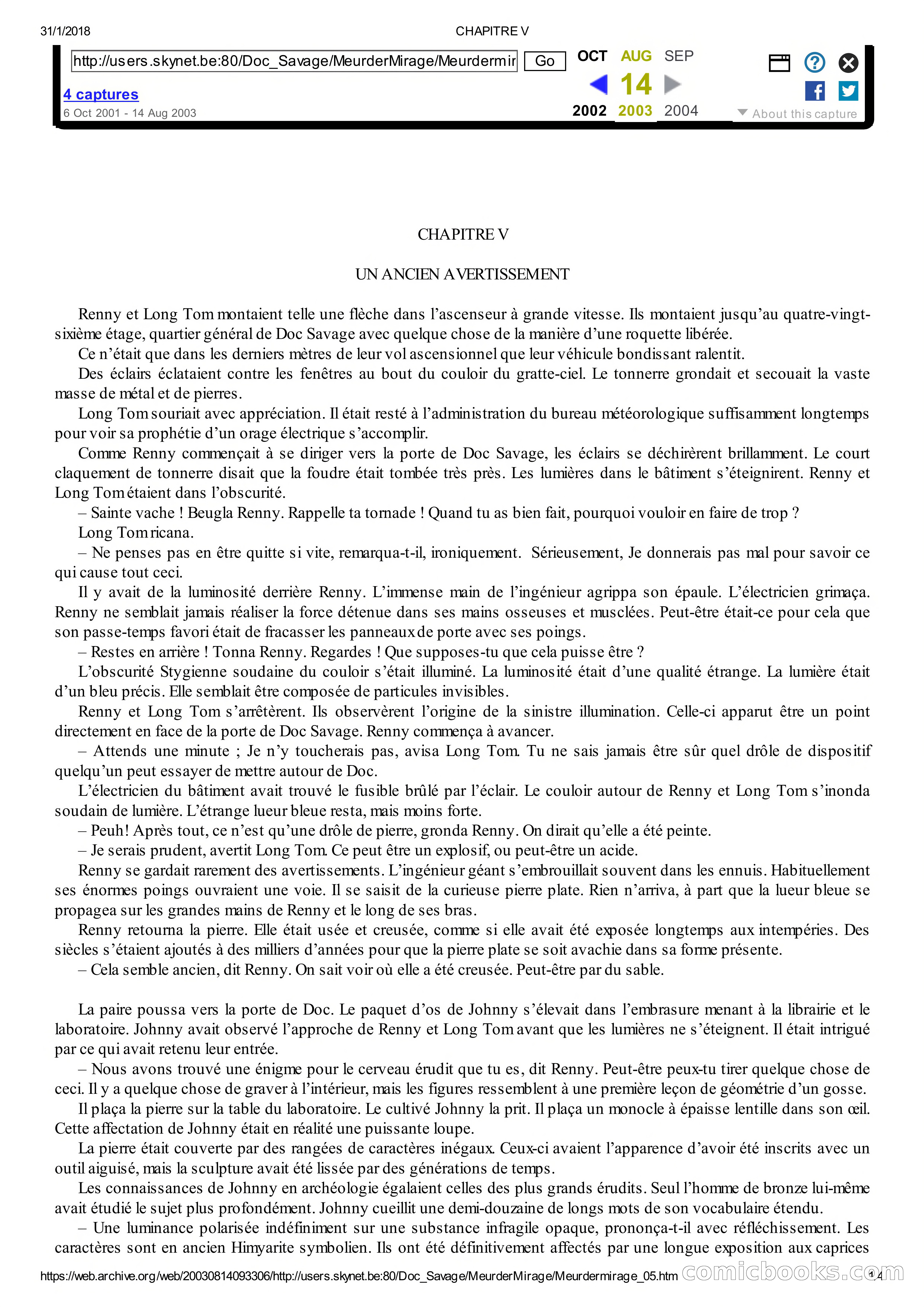 Doc Savage en Français: Le Mirage De La Mort — page 16 of 76