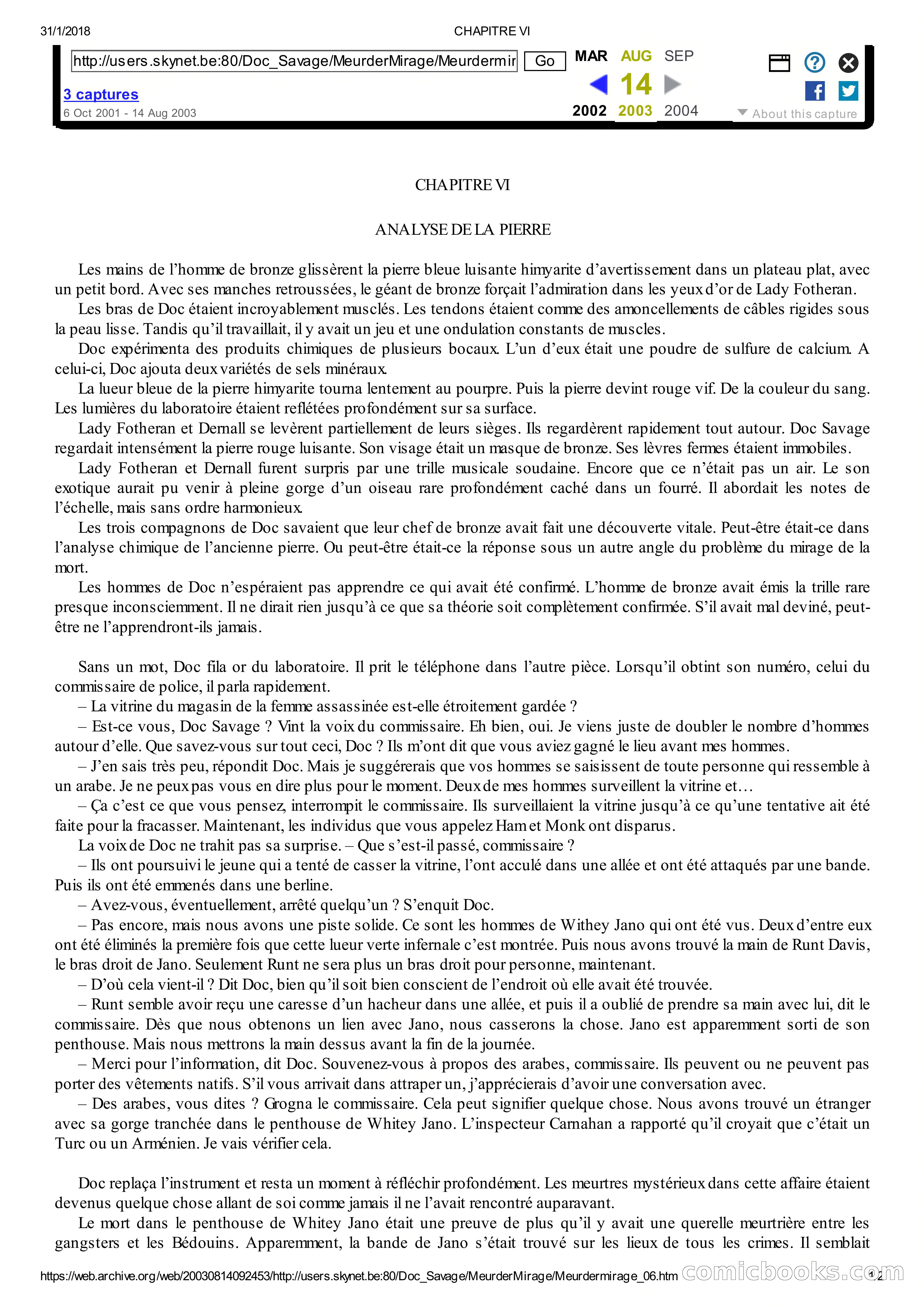 Doc Savage en Français: Le Mirage De La Mort — page 20 of 76