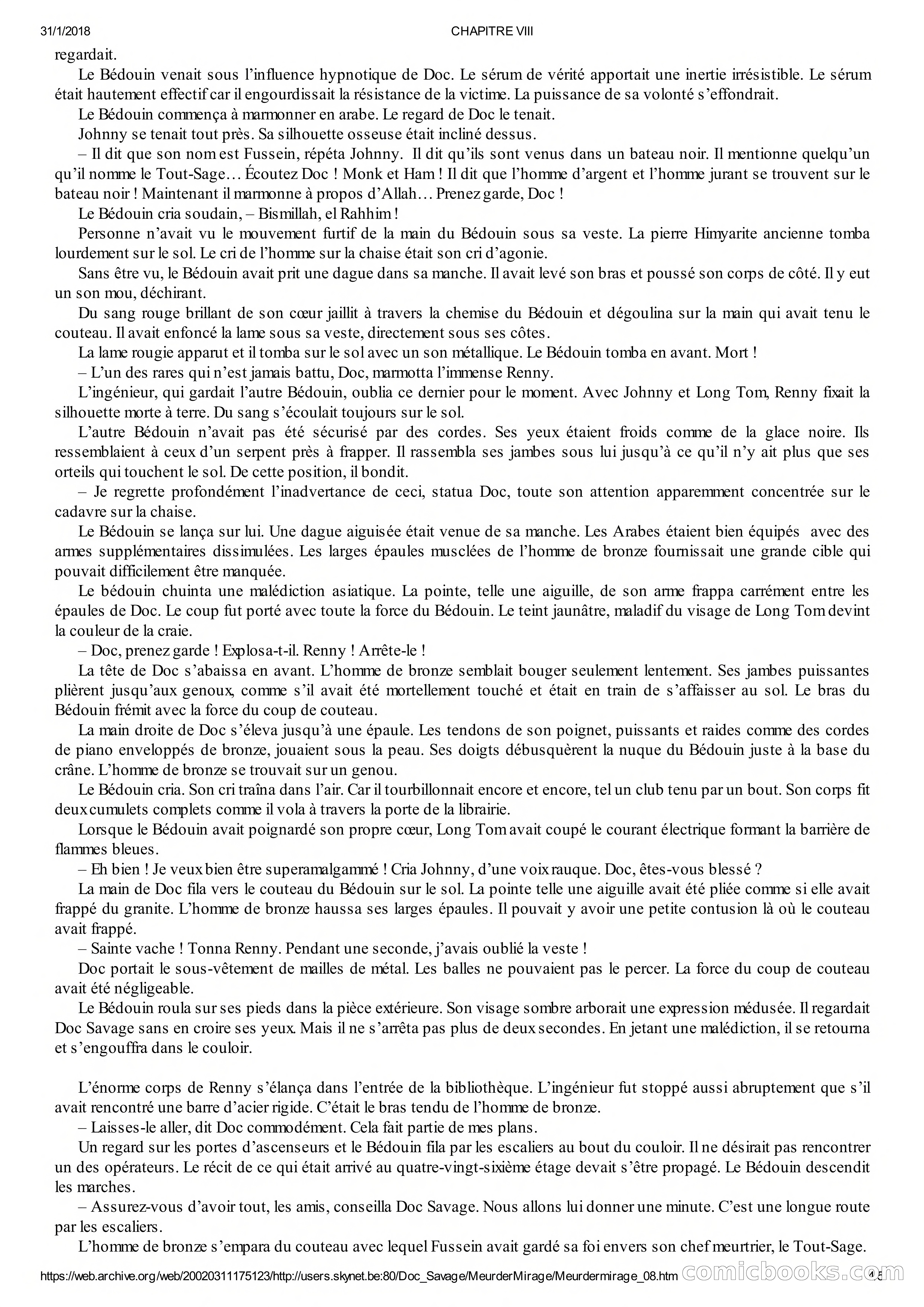 Doc Savage en Français: Le Mirage De La Mort — page 28 of 76