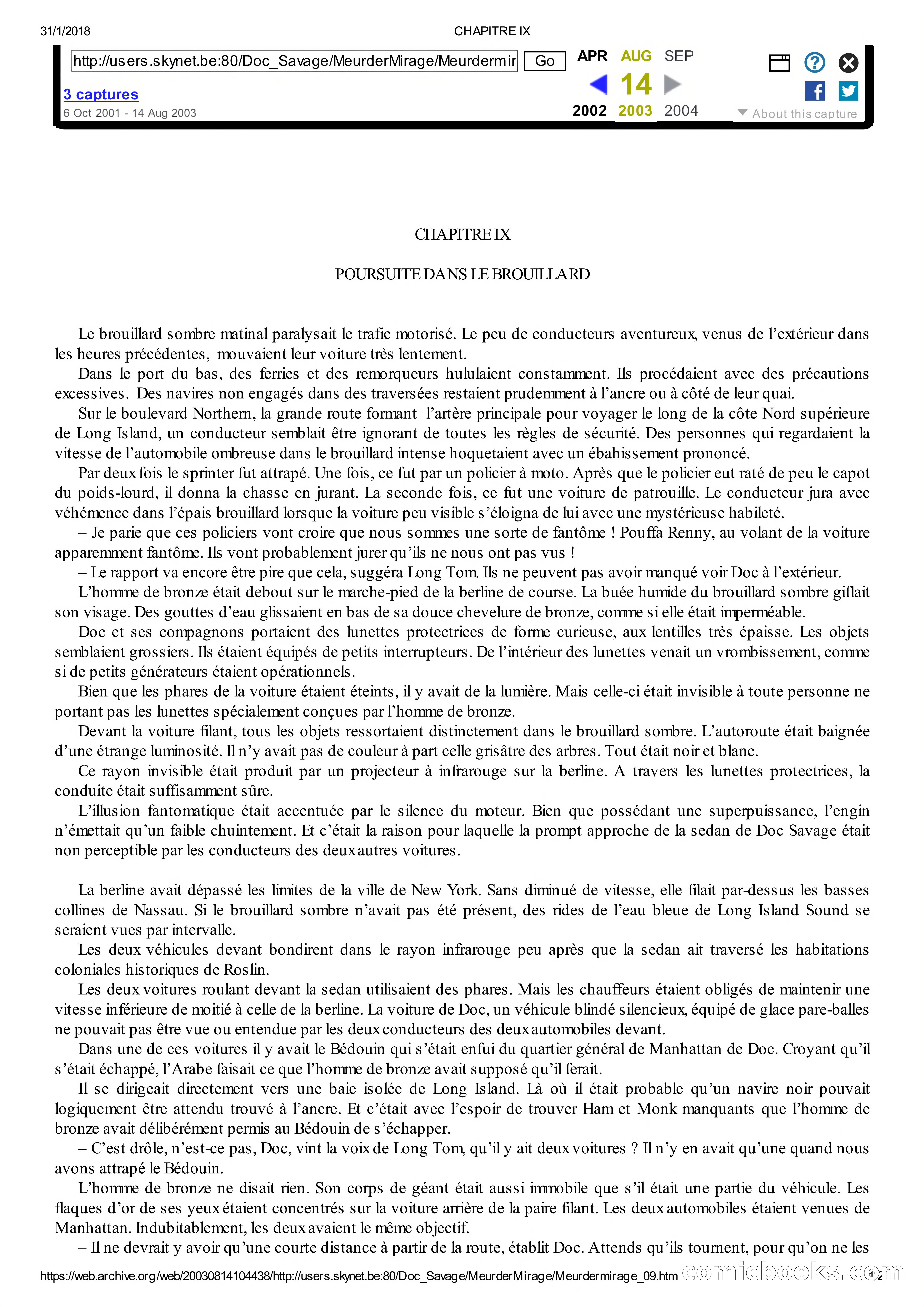 Doc Savage en Français: Le Mirage De La Mort — page 30 of 76