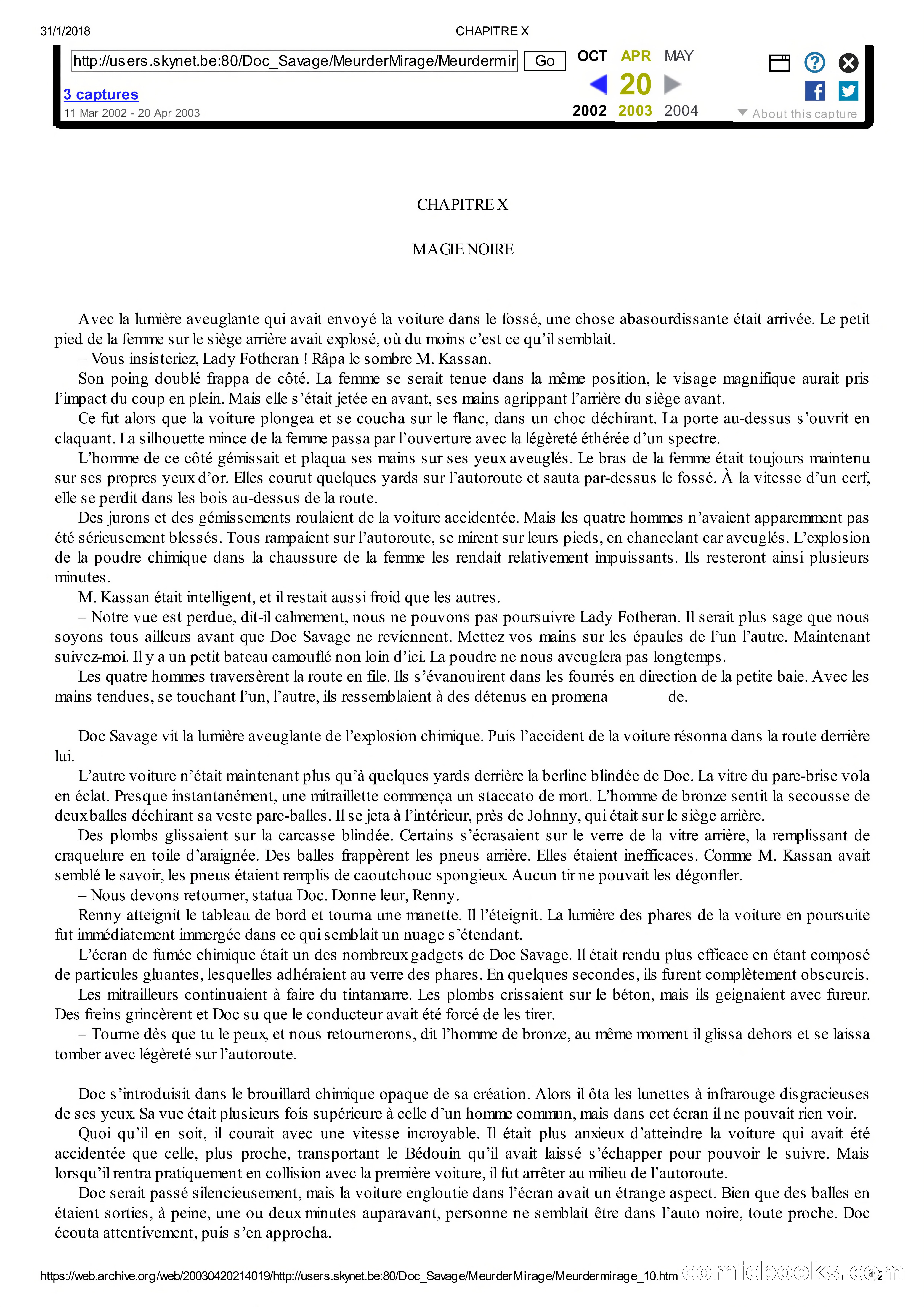Doc Savage en Français: Le Mirage De La Mort — page 32 of 76