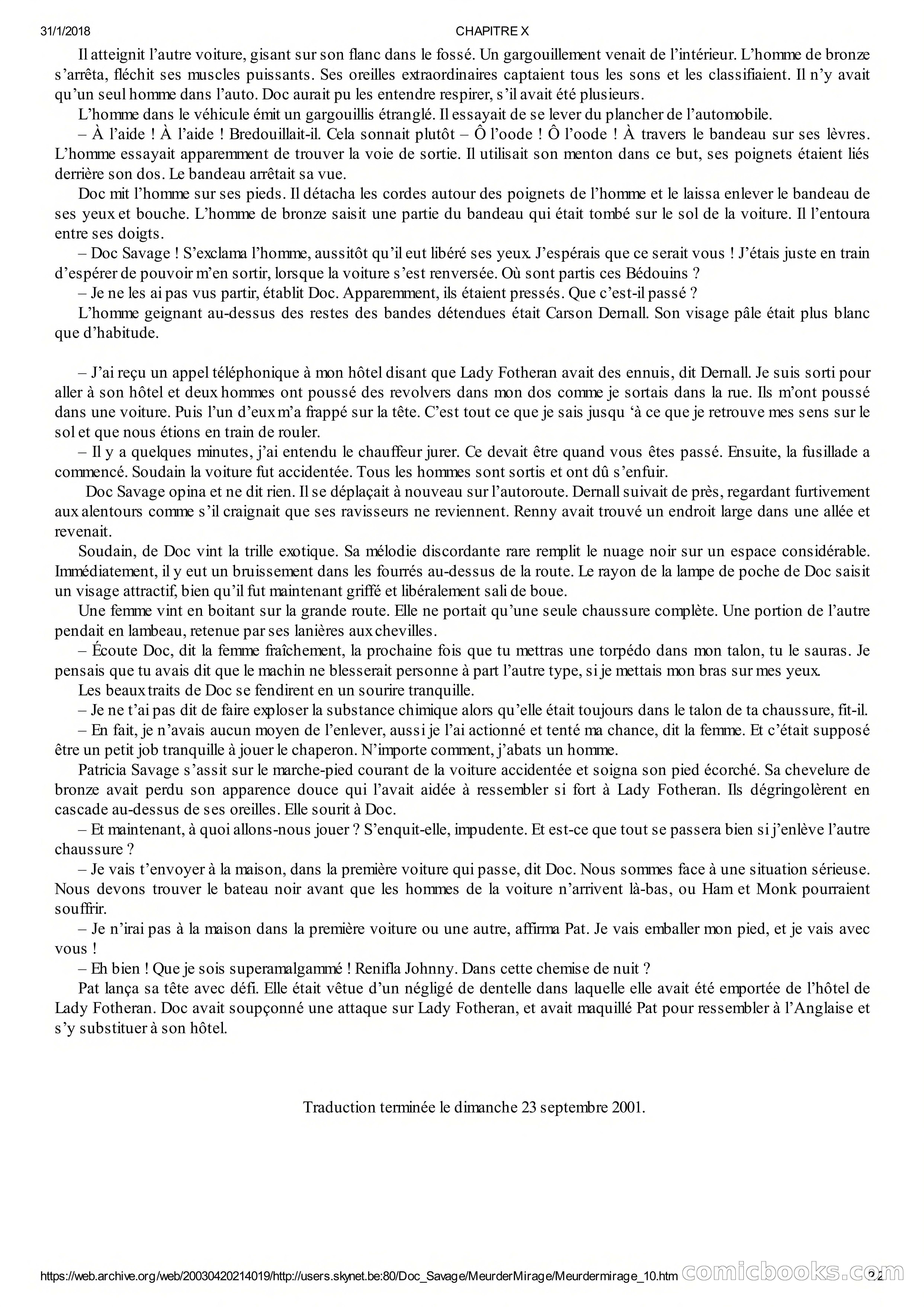 Doc Savage en Français: Le Mirage De La Mort — page 33 of 76