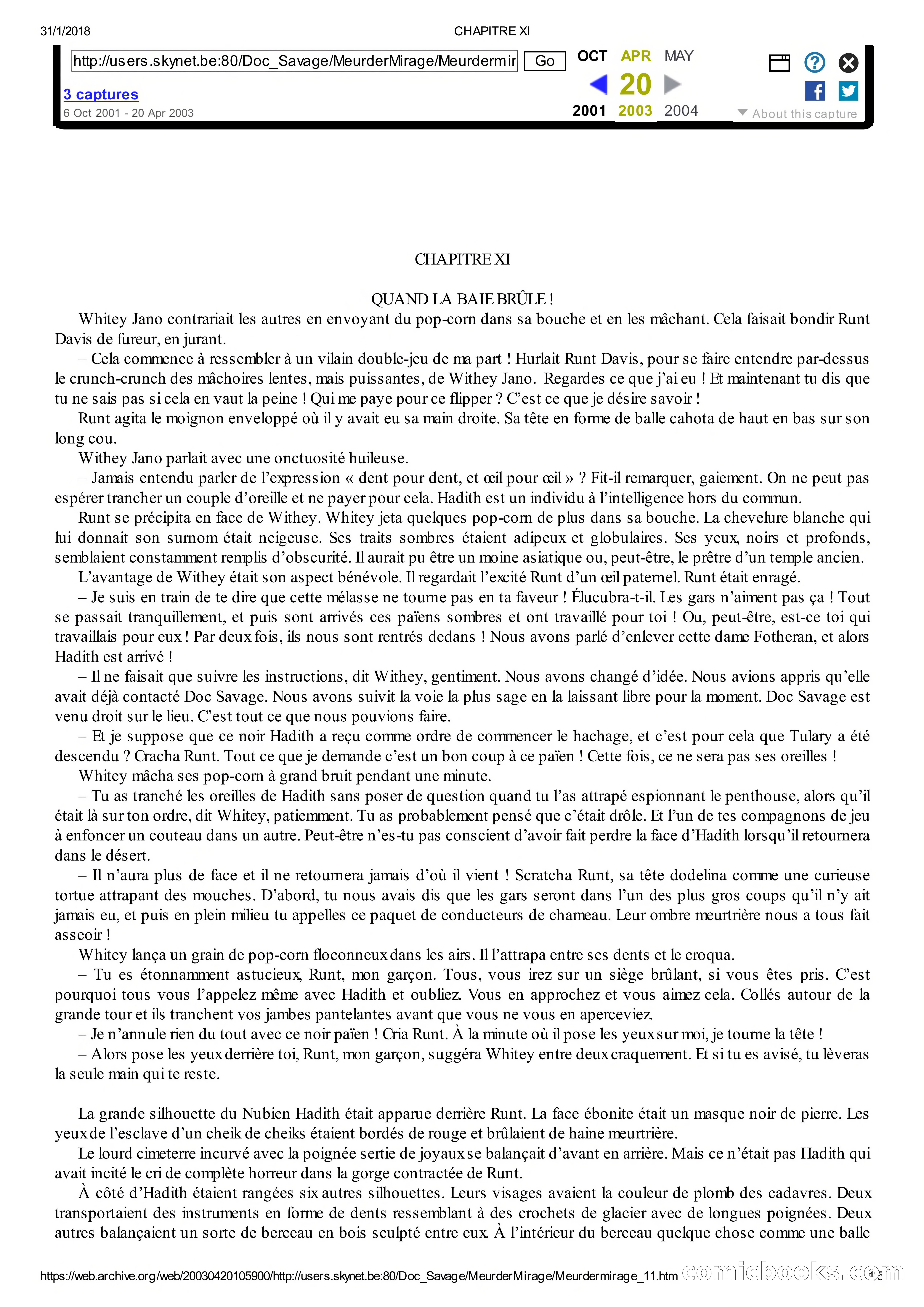 Doc Savage en Français: Le Mirage De La Mort — page 34 of 76