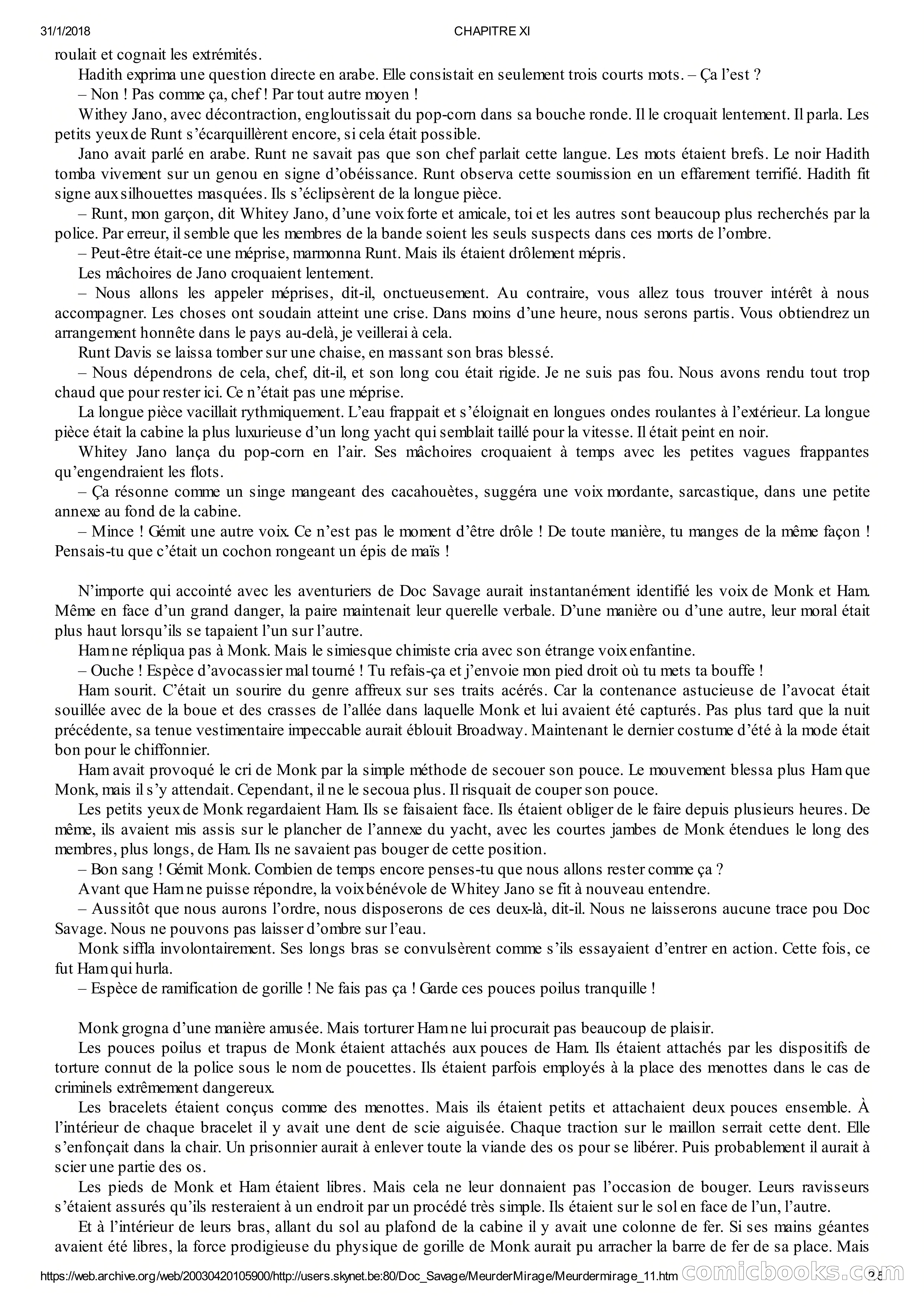 Doc Savage en Français: Le Mirage De La Mort — page 35 of 76