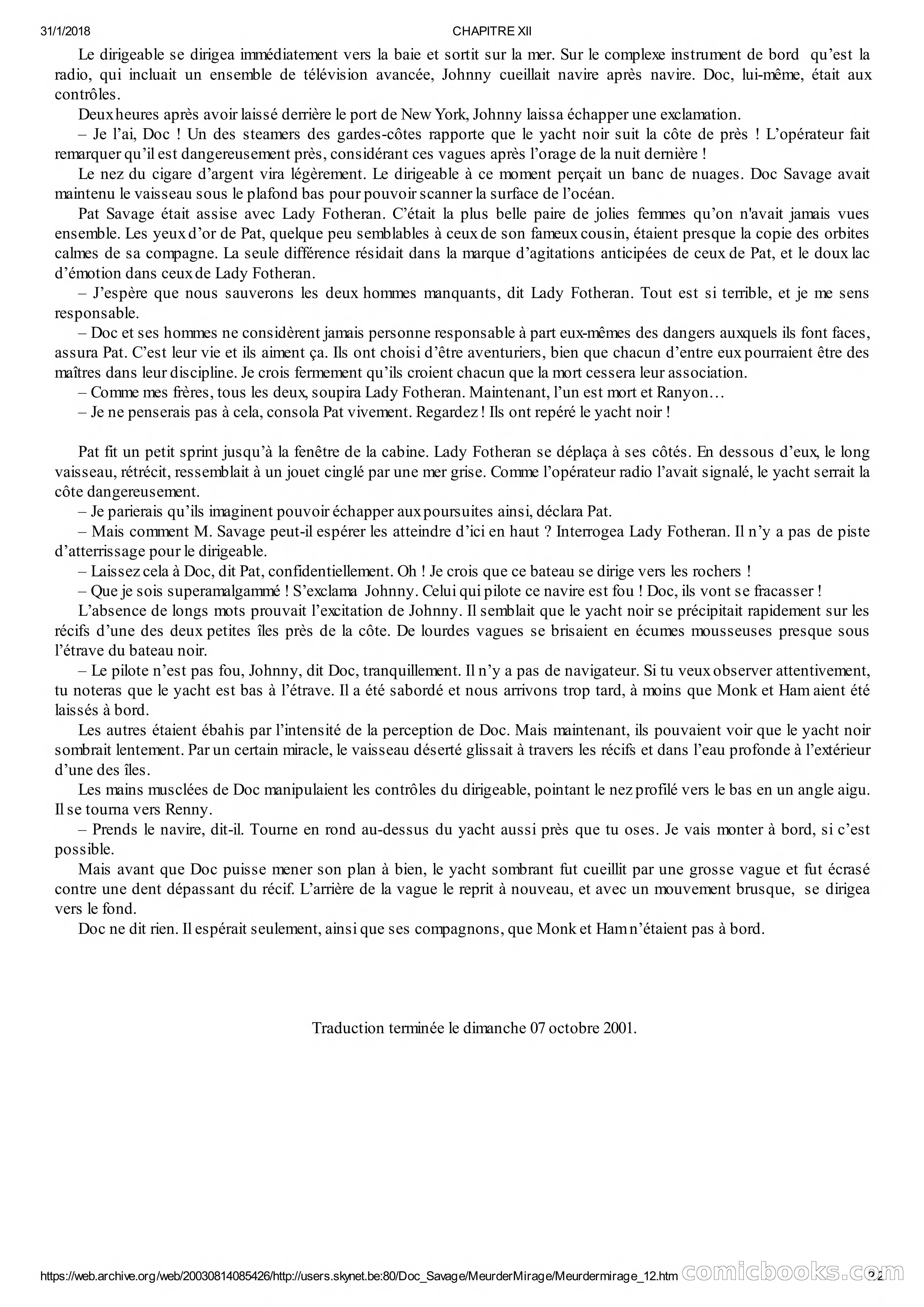 Doc Savage en Français: Le Mirage De La Mort — page 40 of 76
