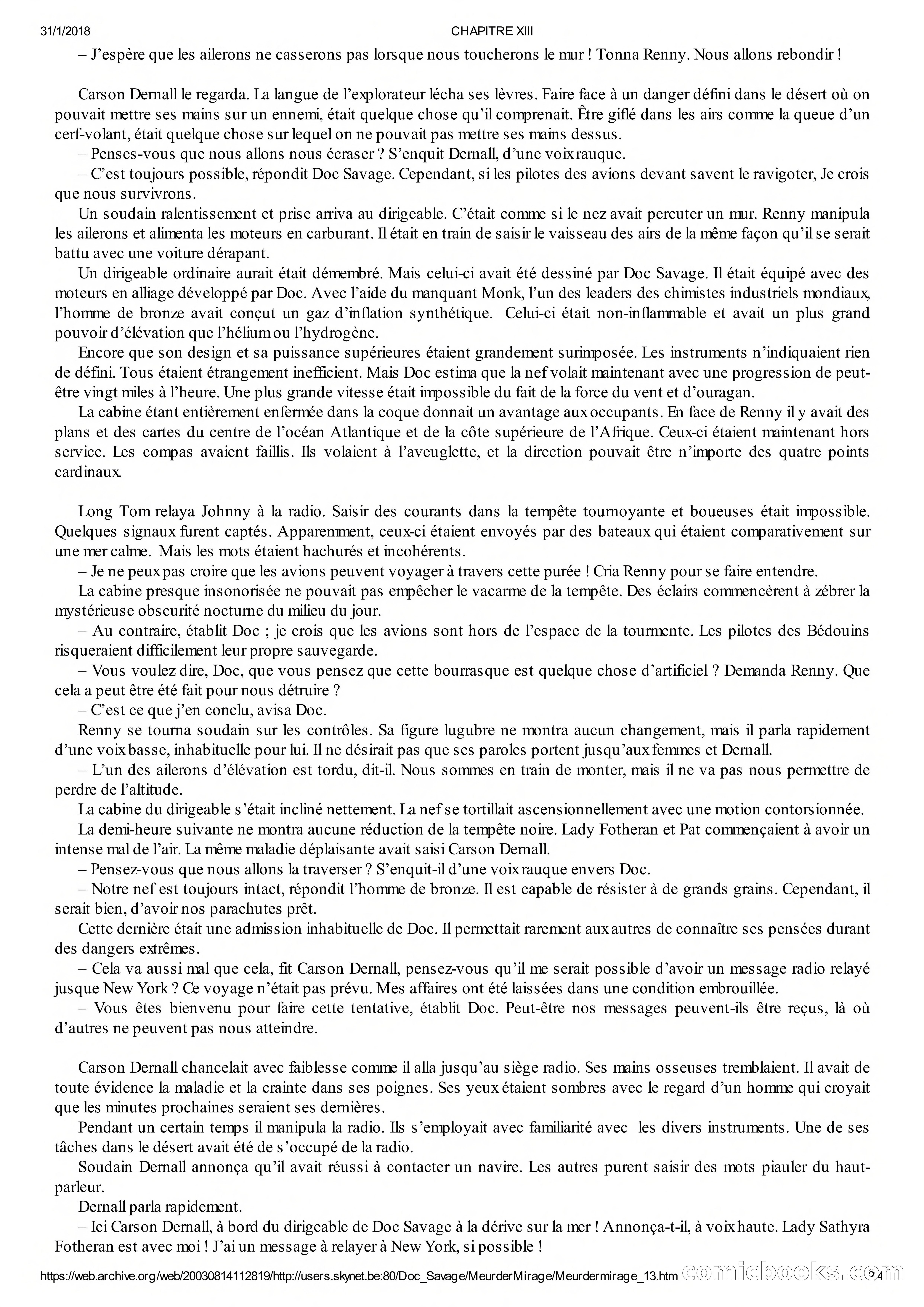 Doc Savage en Français: Le Mirage De La Mort — page 42 of 76