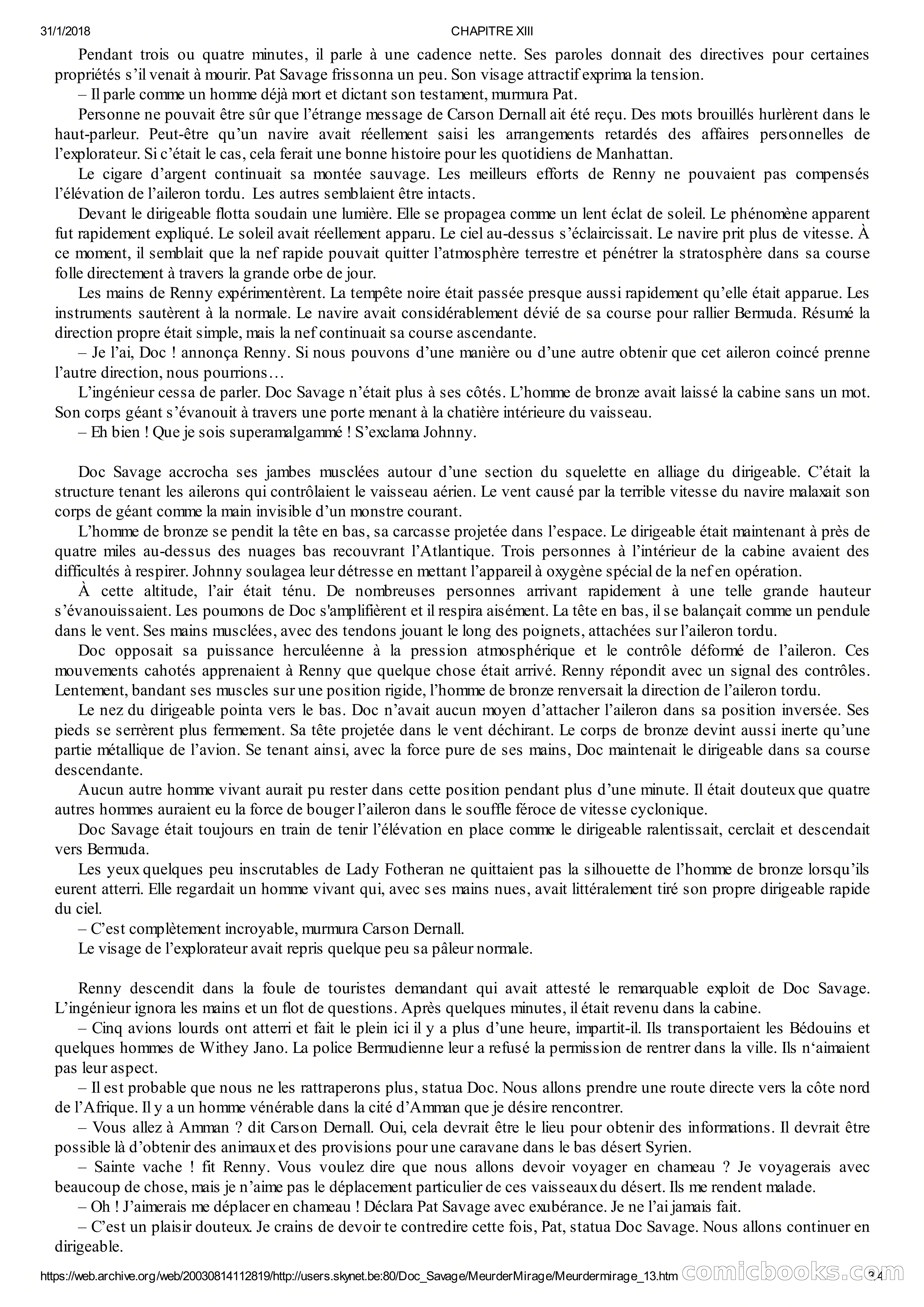 Doc Savage en Français: Le Mirage De La Mort — page 43 of 76