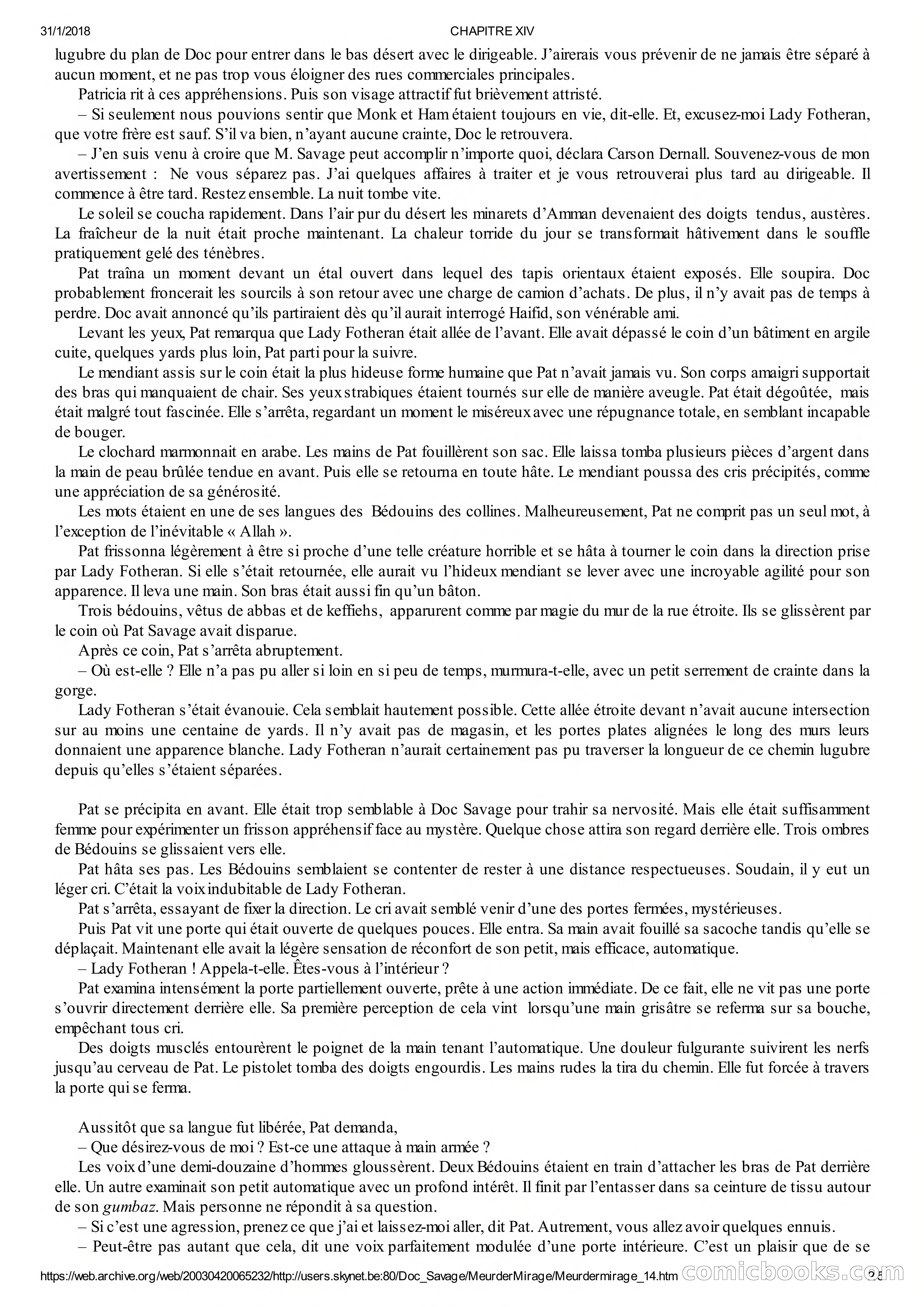 Doc Savage en Français: Le Mirage De La Mort — page 46 of 76