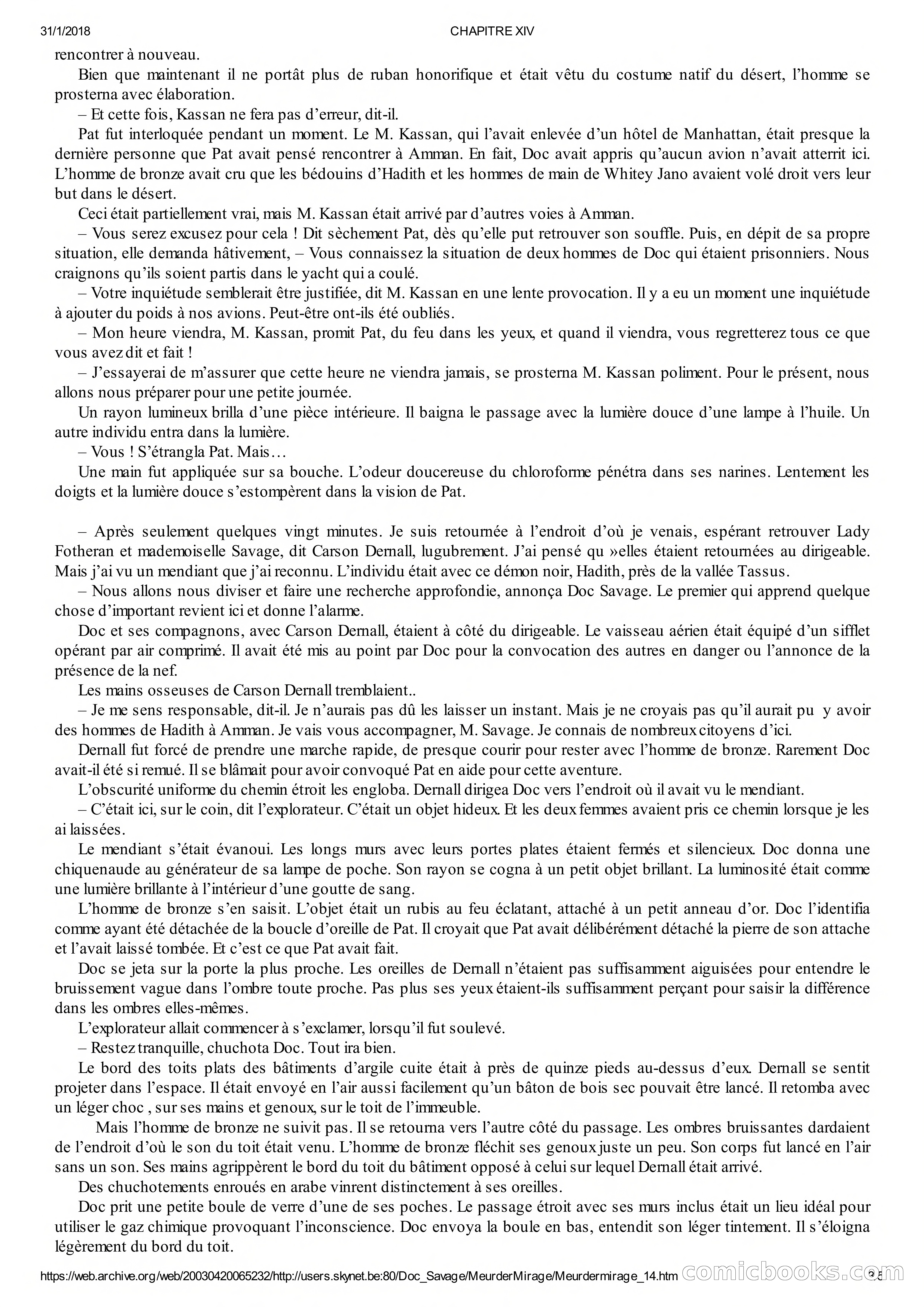 Doc Savage en Français: Le Mirage De La Mort — page 47 of 76