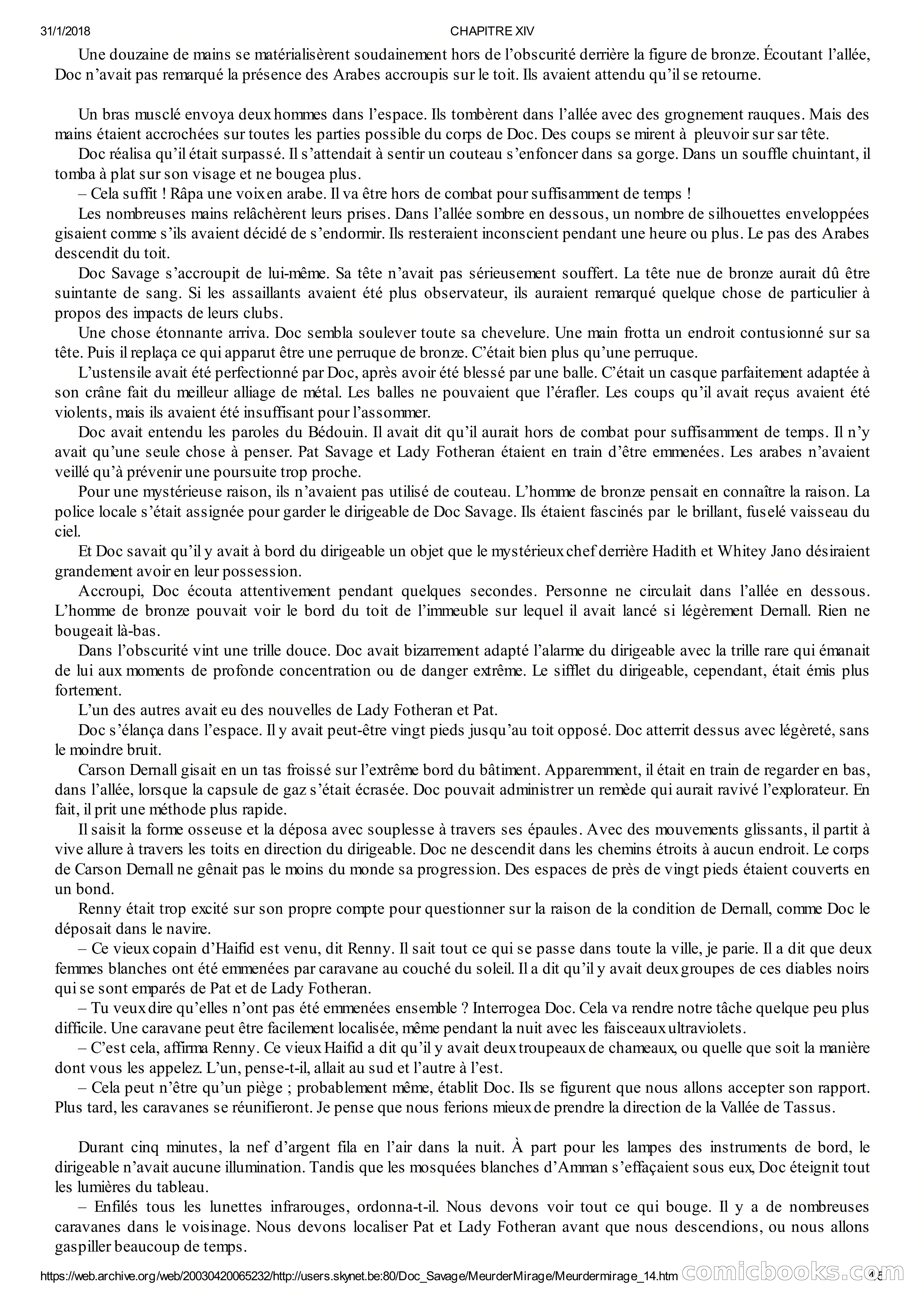 Doc Savage en Français: Le Mirage De La Mort — page 48 of 76