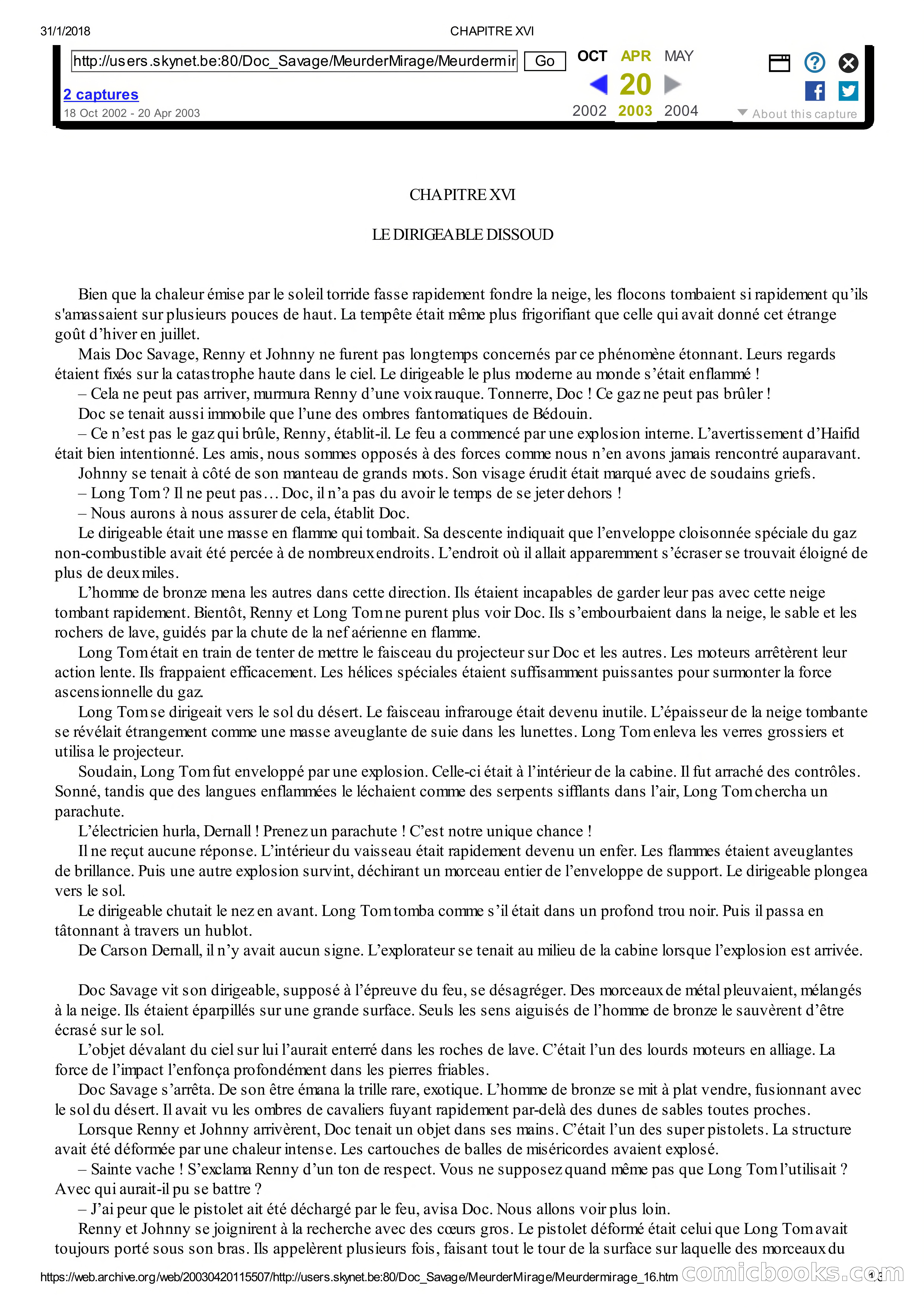 Doc Savage en Français: Le Mirage De La Mort — page 50 of 76
