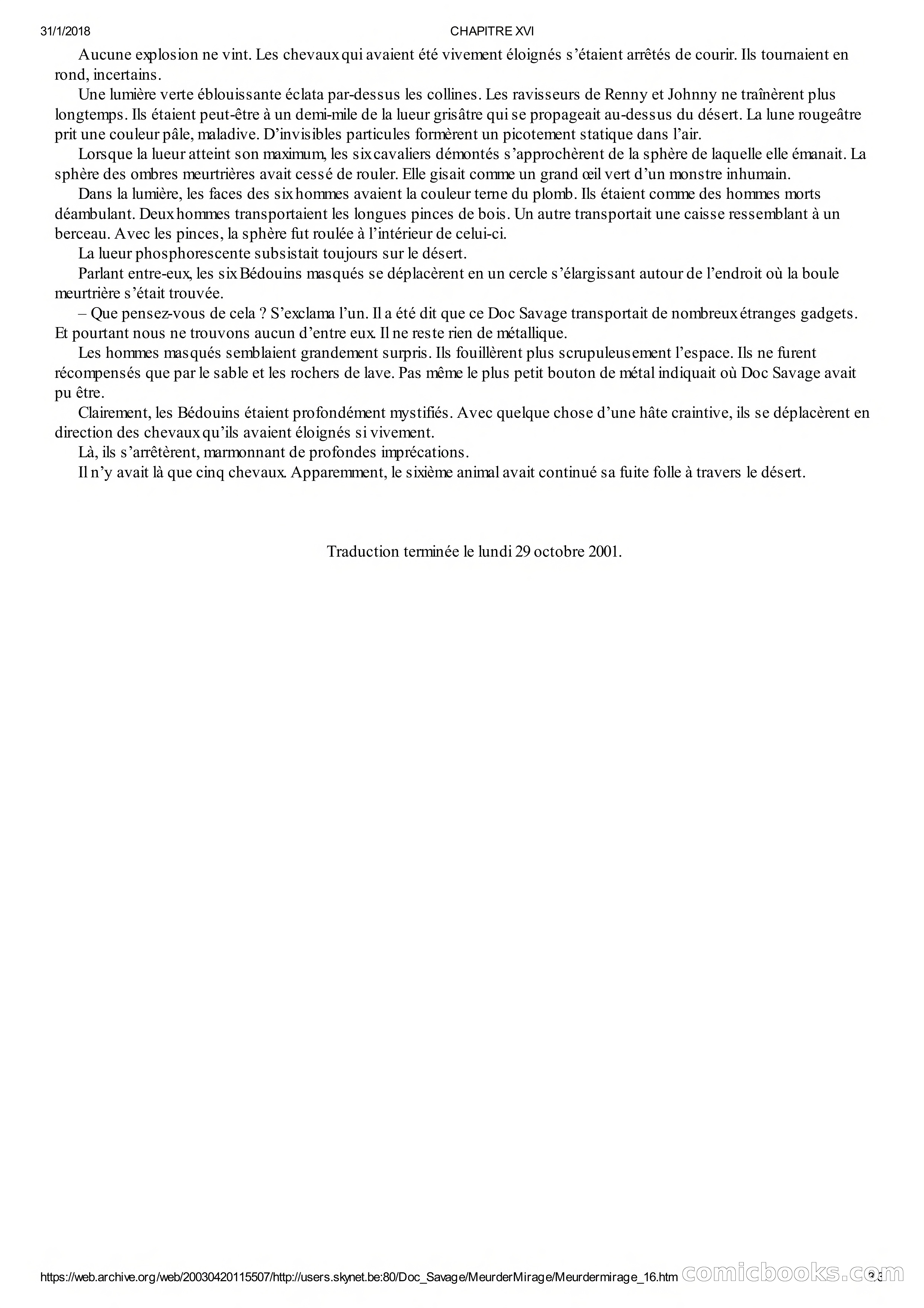 Doc Savage en Français: Le Mirage De La Mort — page 52 of 76